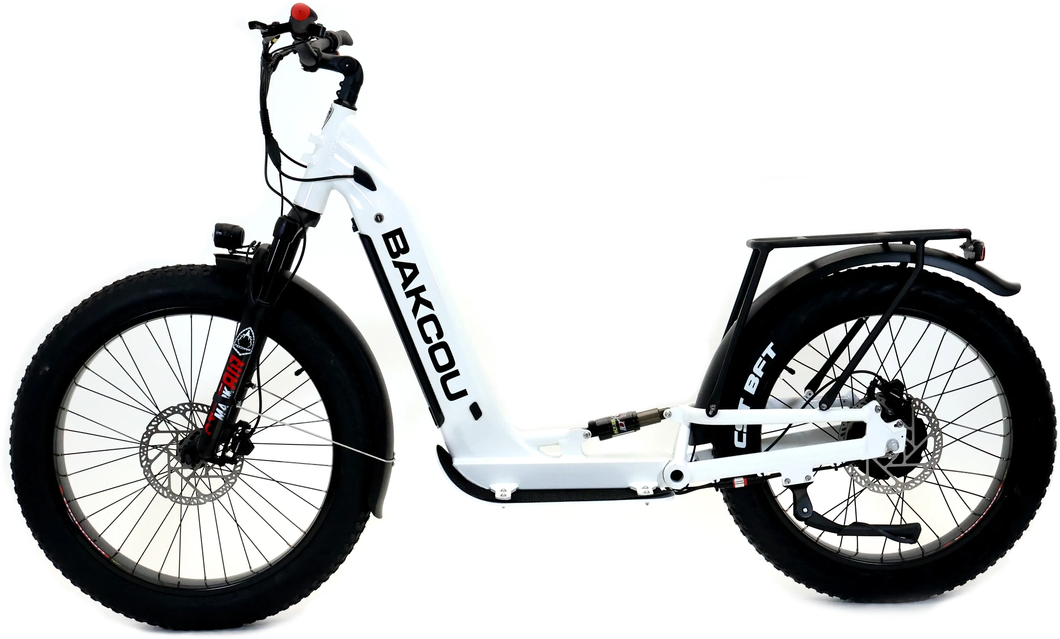 Bakcou Grizzly Electric Scooter - Gloss White-3