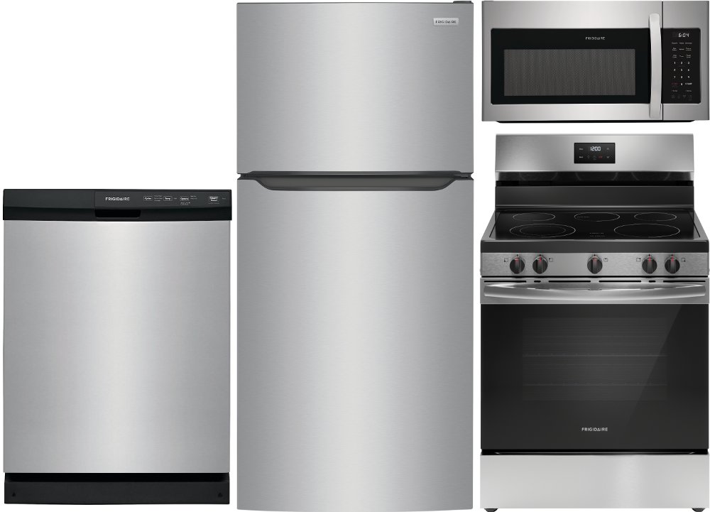 Frigidaire 4 Piece Electric Kitchen Appliance Package - Stainless Steel