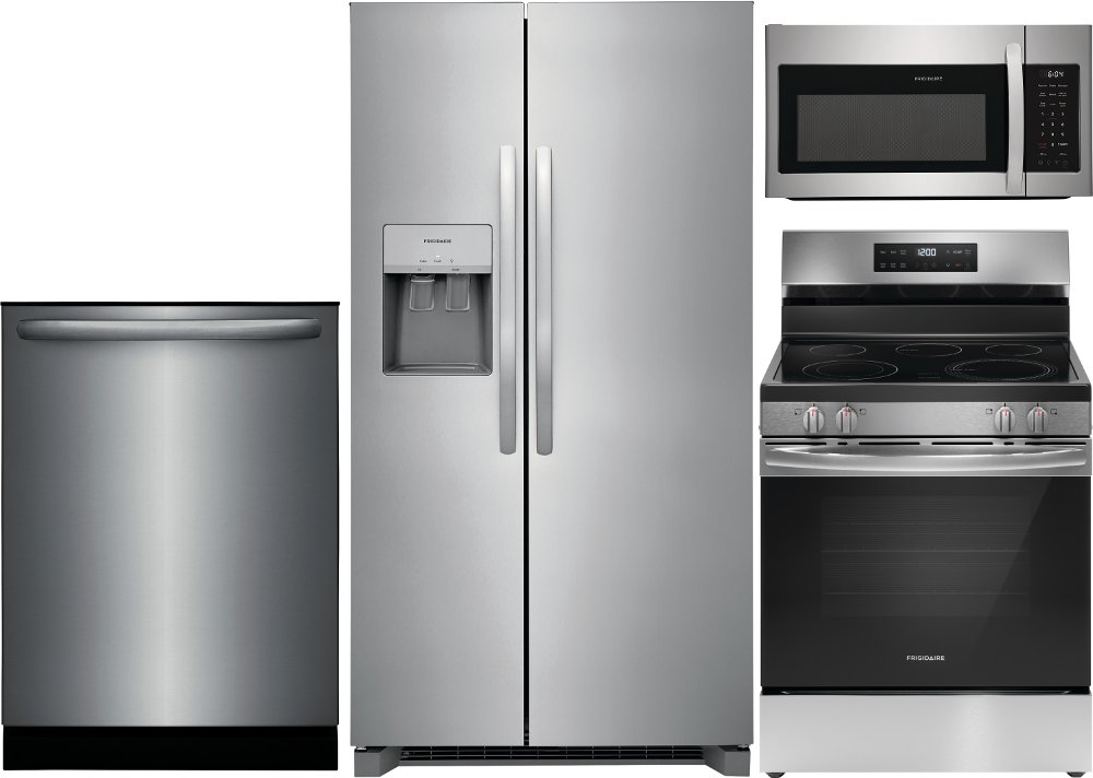 Frigidaire 4 Piece Electric Kitchen Appliance Package - Stainless Steel