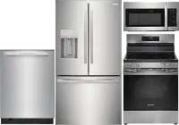 FRG-S/S-2823-ELEPKG Frigidaire 4 Piece Electric Kitchen Appliance Package - Stainless Steel