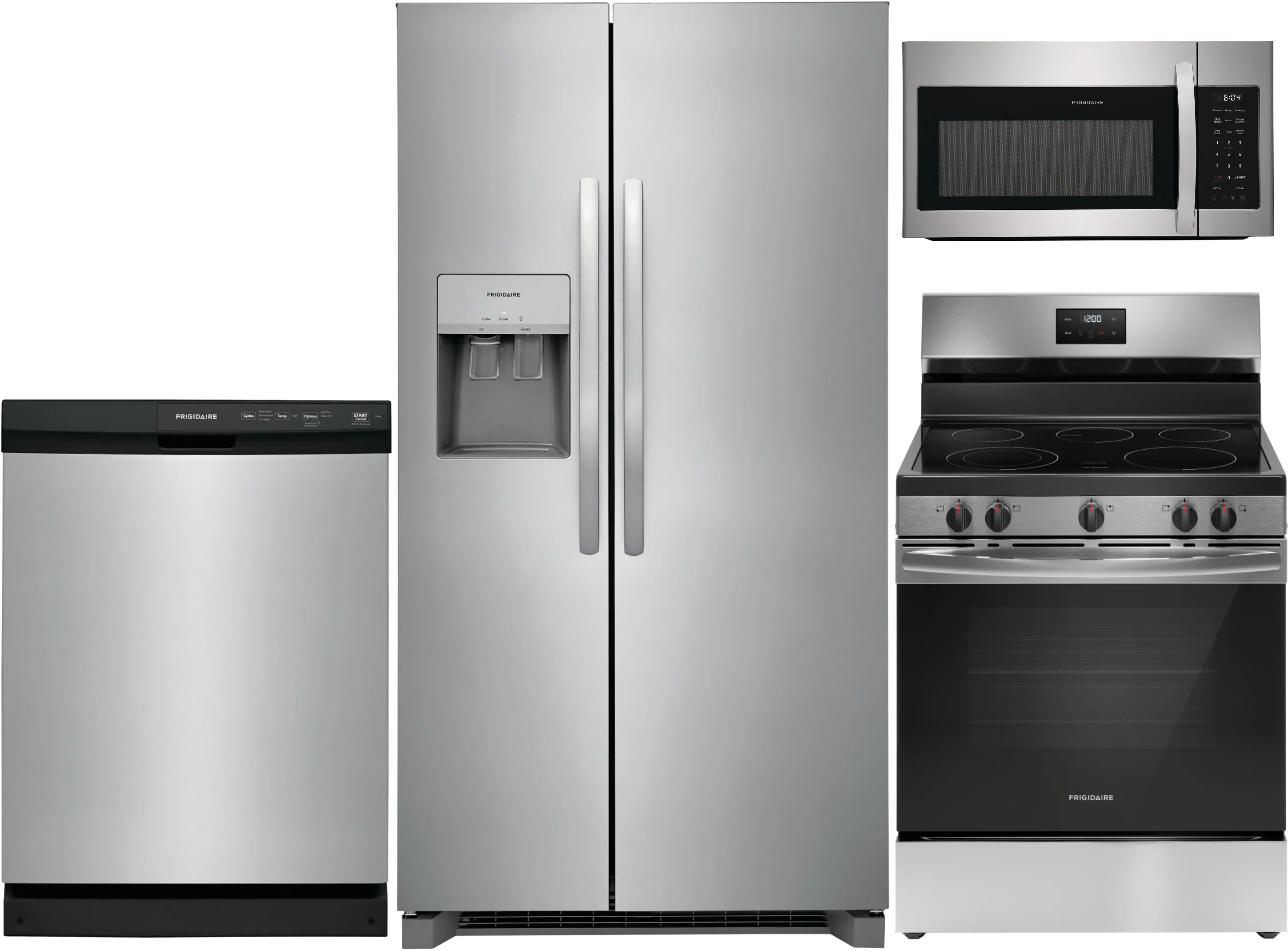 FRG-2623-S/S-ELEPKG Frigidaire 4 Piece Electric Kitchen Appliance Package - Stainless Steel-1