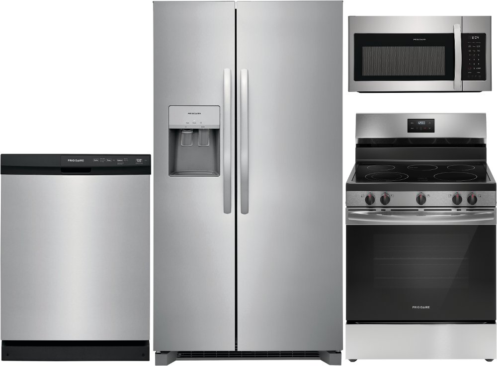 Frigidaire 4 Piece Electric Kitchen Appliance Package - Stainless Steel