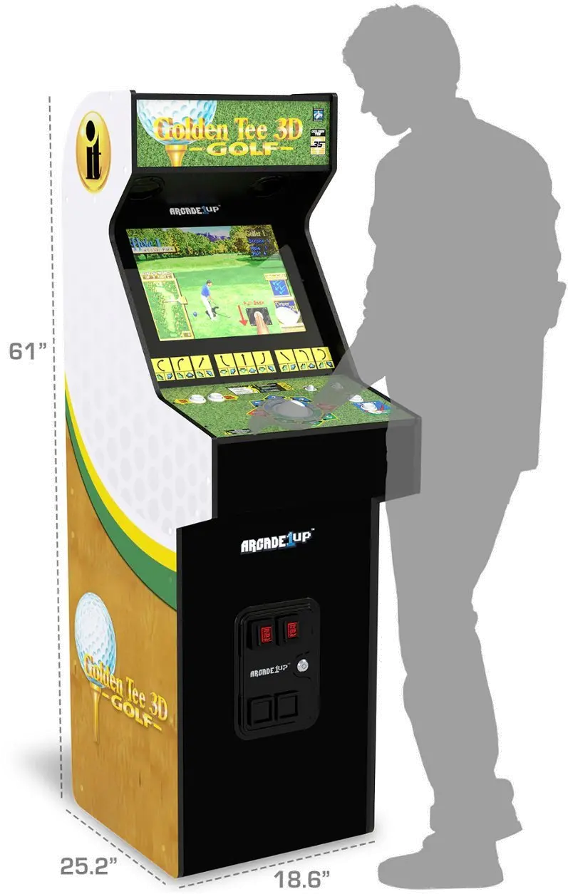 GLD-A-400311 Arcade1Up Golden Tee 3D 35th Anniversary Deluxe Arcade Machine-3