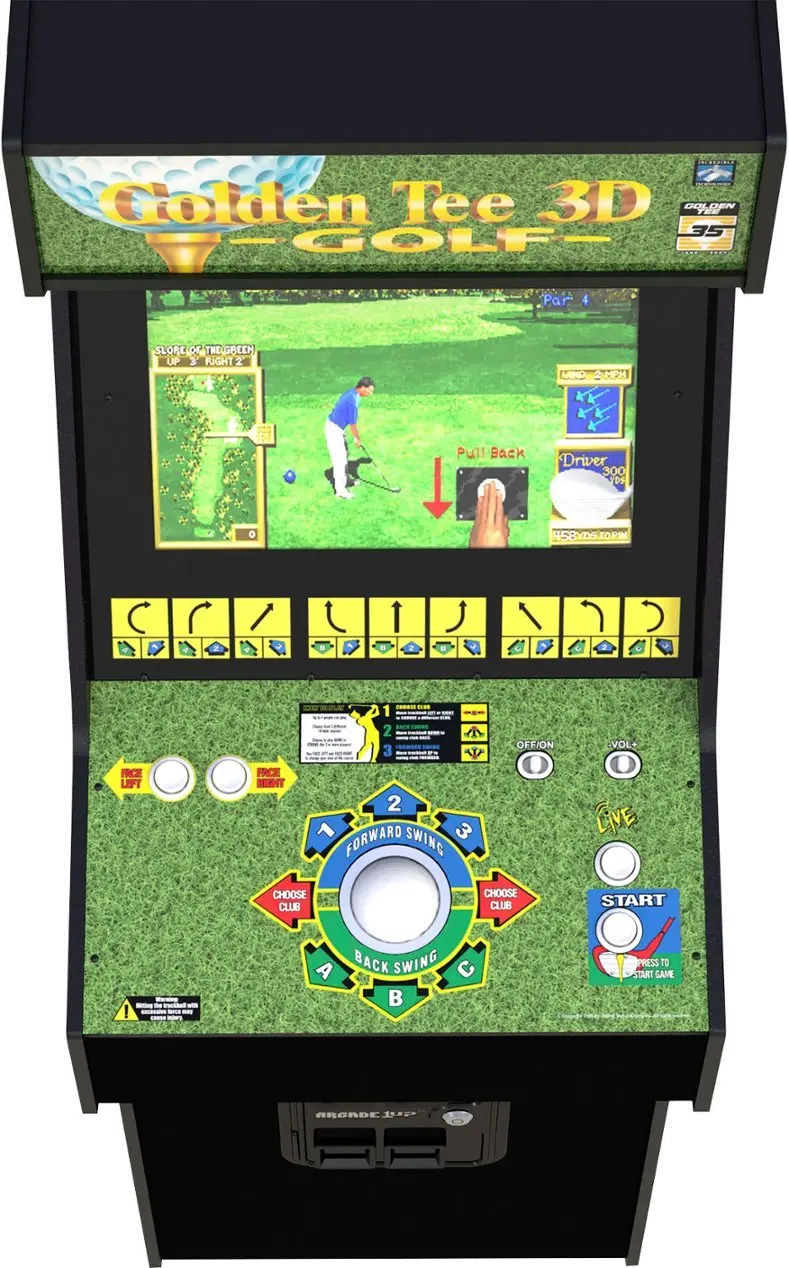 GLD-A-400311 Arcade1Up Golden Tee 3D 35th Anniversary Deluxe Arcade Machine-2