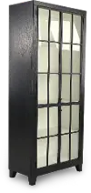 Ryan Black and White 84  Tall Cabinet