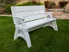 Gen II Indoor-Outdoor White Convertible Bench