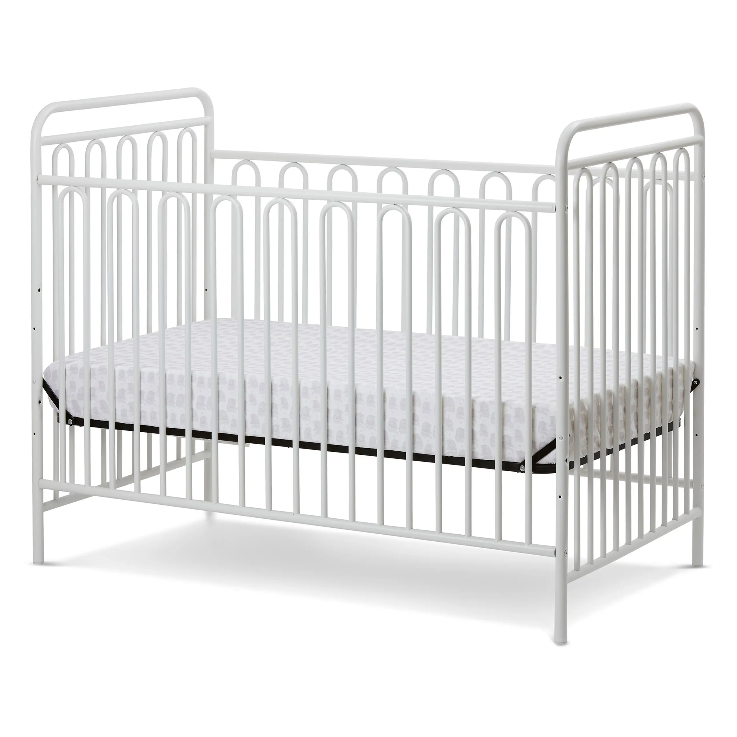 FCS-96091-AW Trinity White Metal 3-in-1 Convertible Crib-1