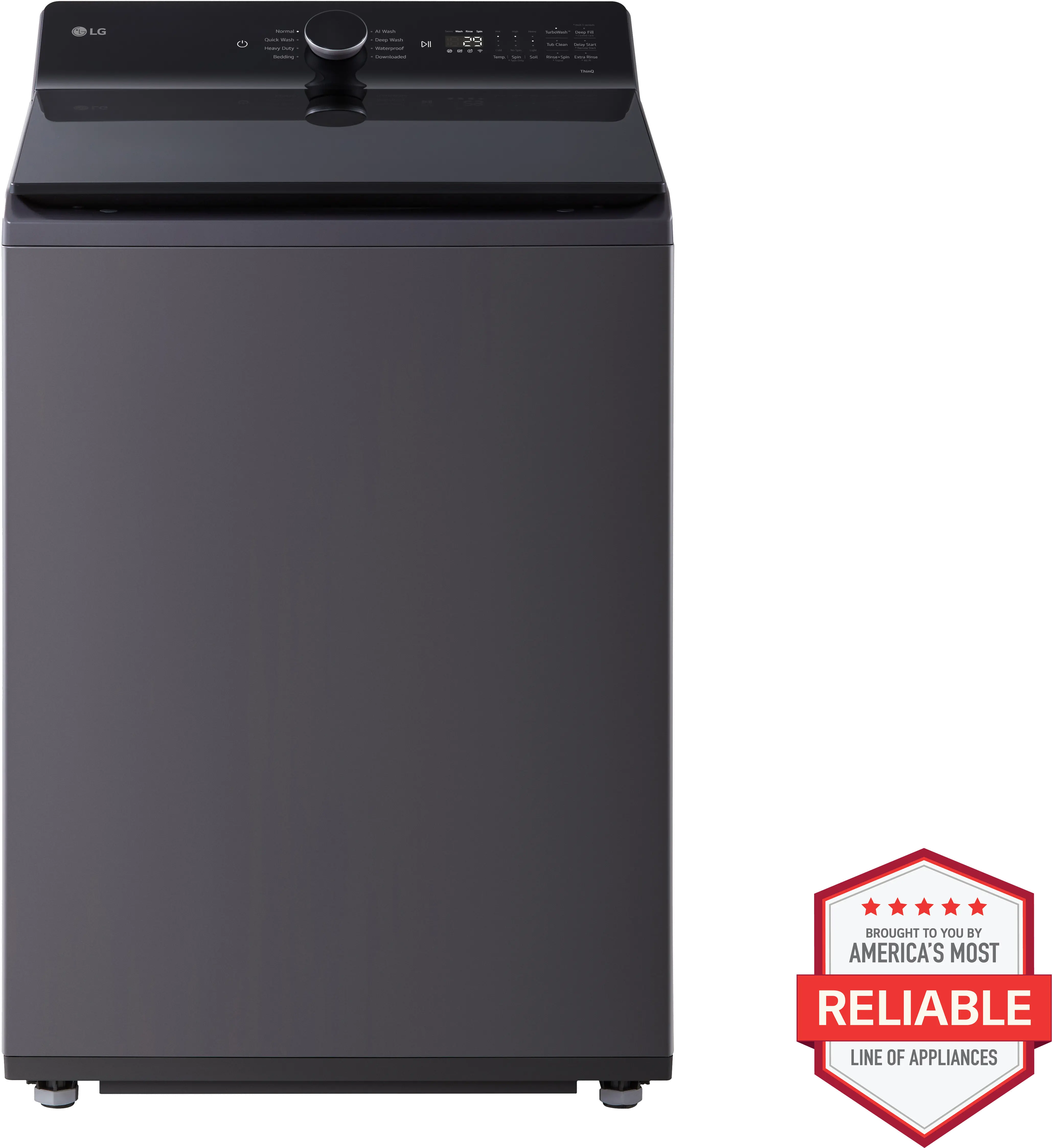 WT8400CB LG 5.5 Cu Ft Top Load Washer - Matte Black-1