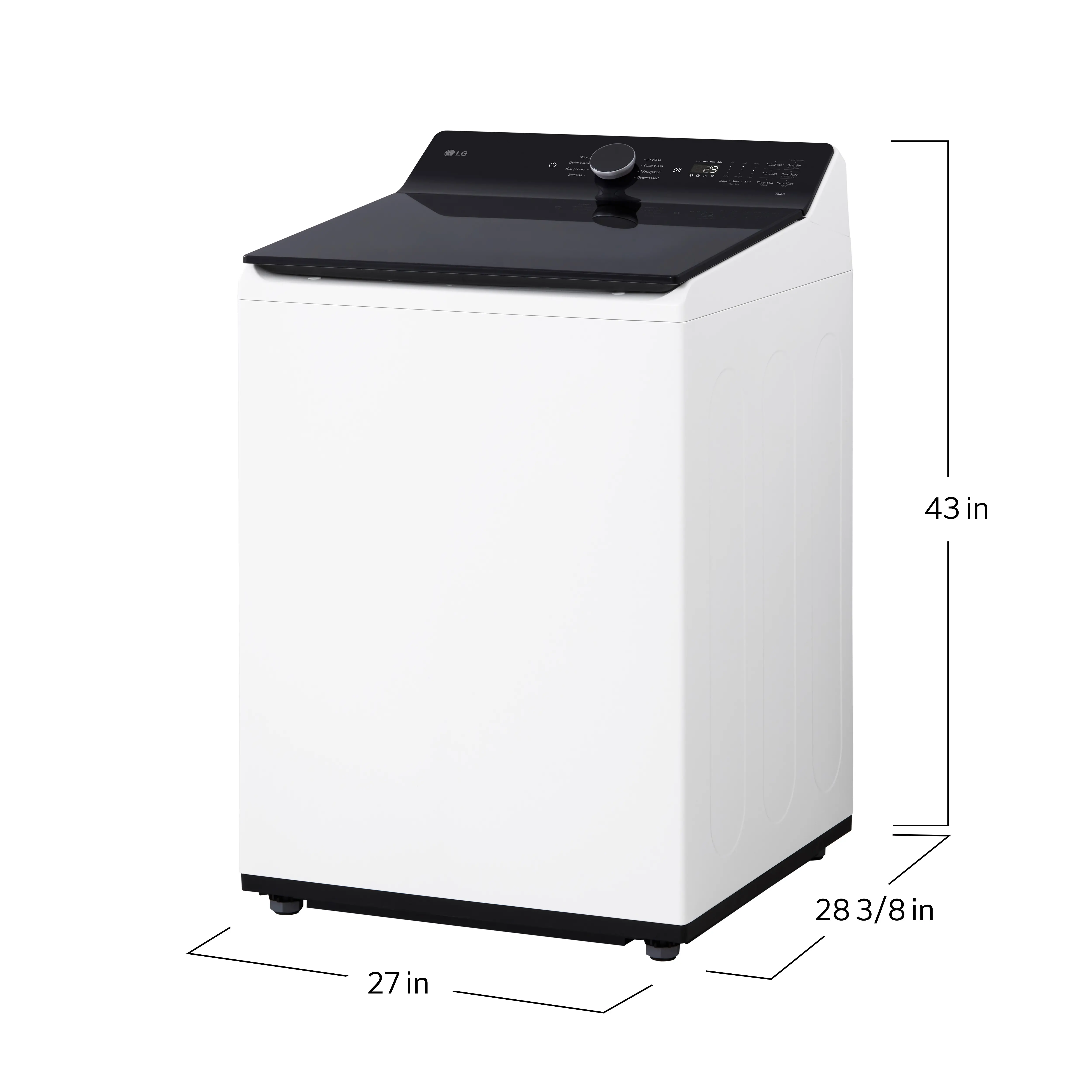 WT8400CW LG 5.5 Cu Ft Top Load Washer - White-3