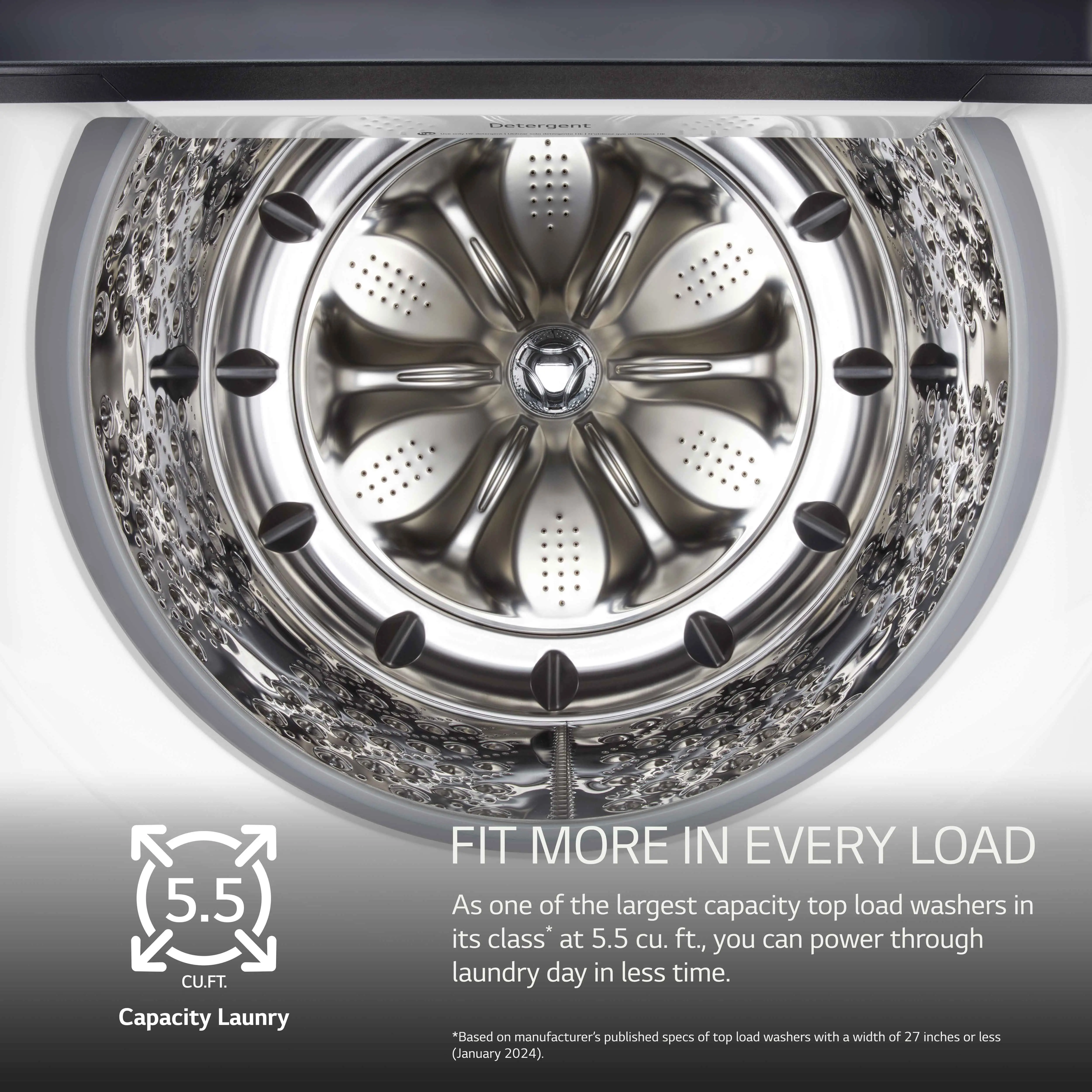 WT8400CW LG 5.5 Cu Ft Top Load Washer - White-8
