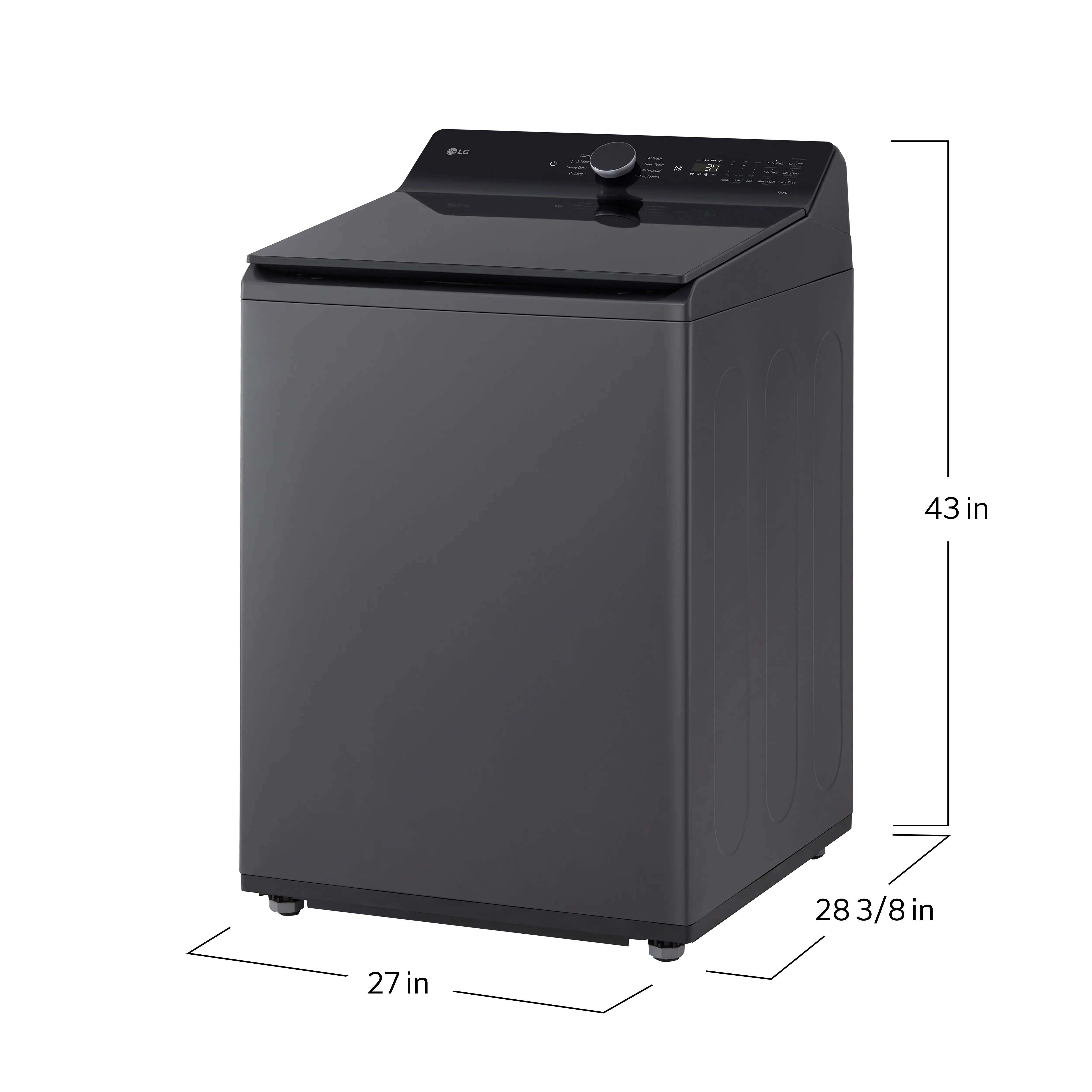 WT8405CB LG 5.3 Cu Ft Top Load Washer - Matte Black-3