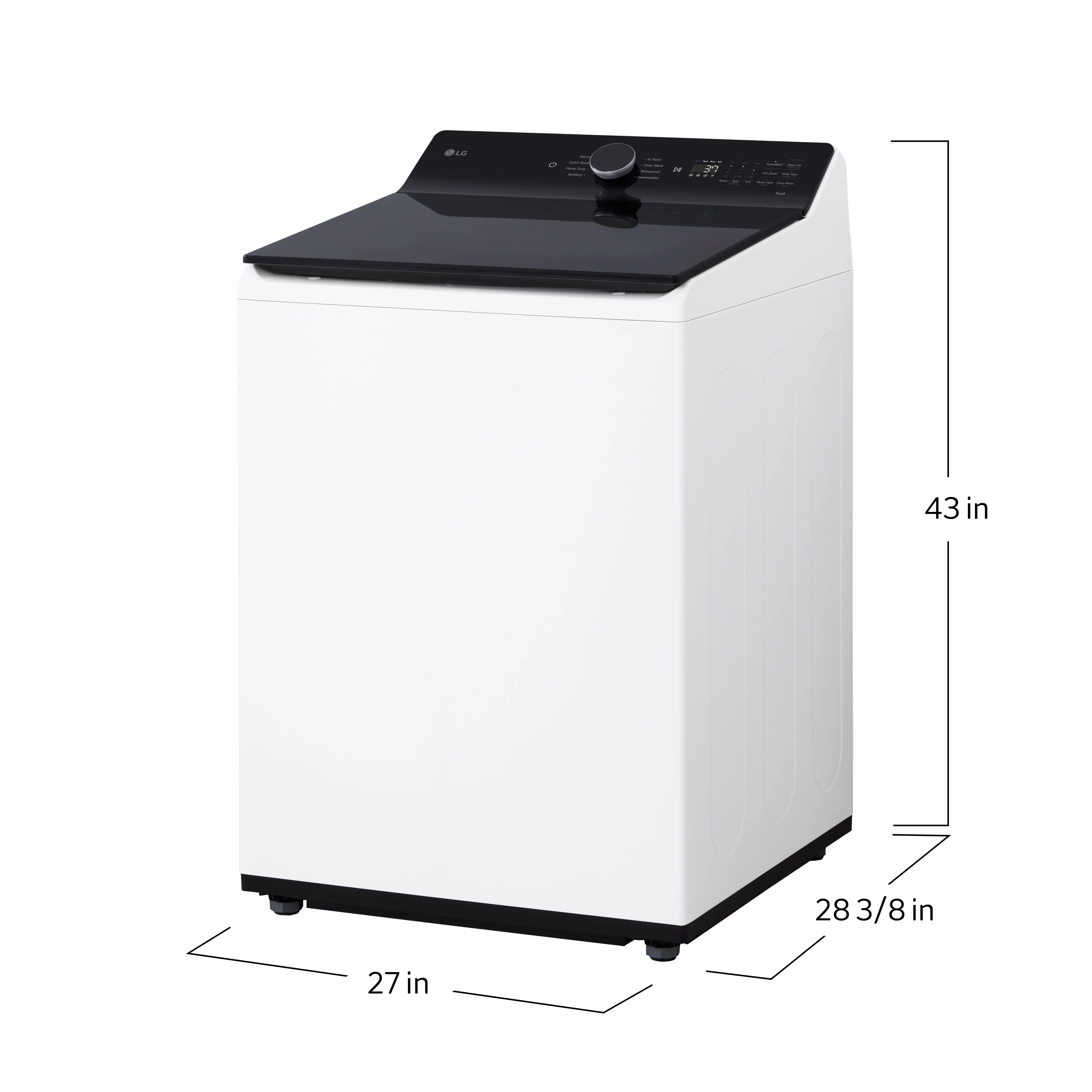 WT8405CW LG 5.3 Cu Ft Top Load Washer - White-5