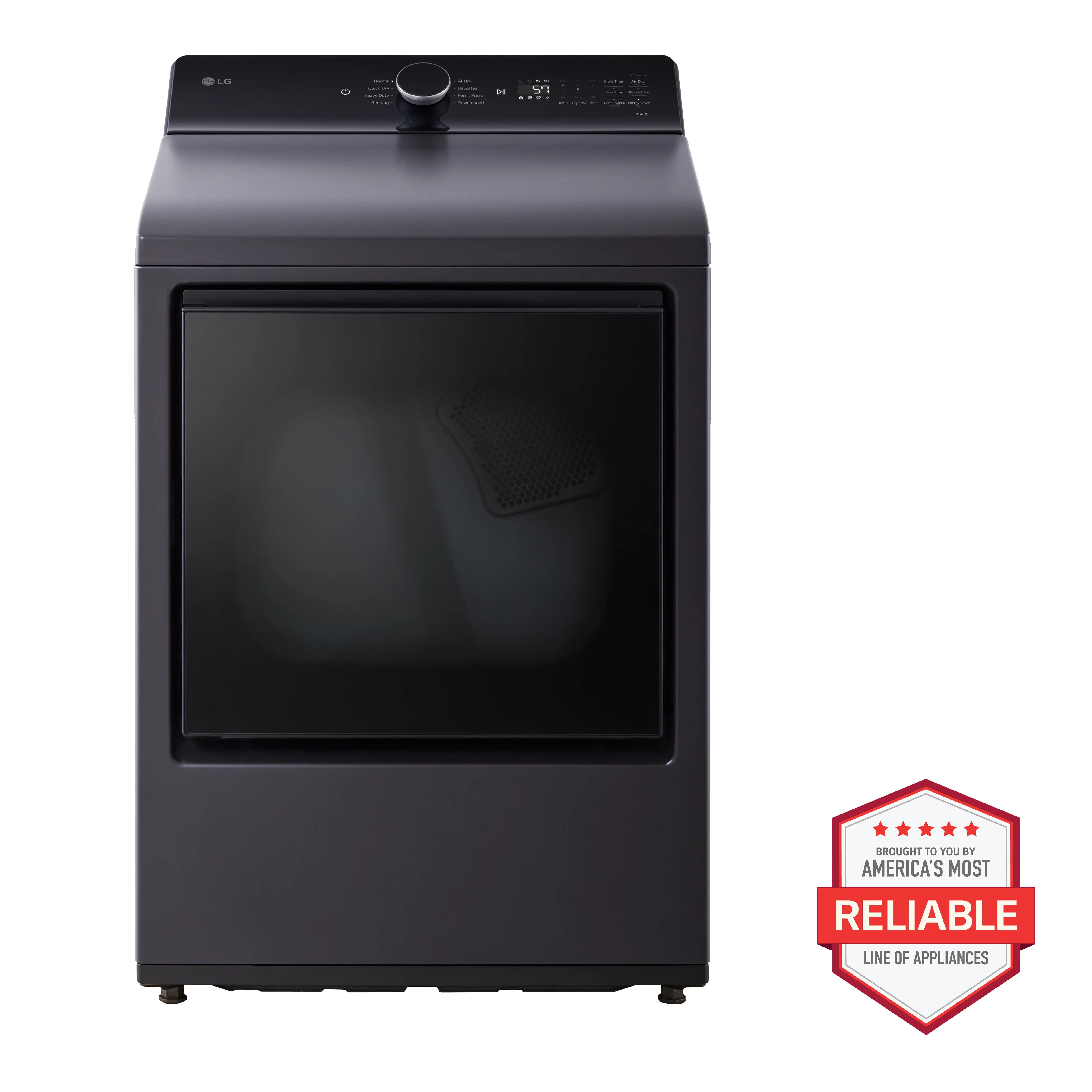 DLE8400BE LG 7.3 Cu Ft Electric Dryer - Matte Black-2