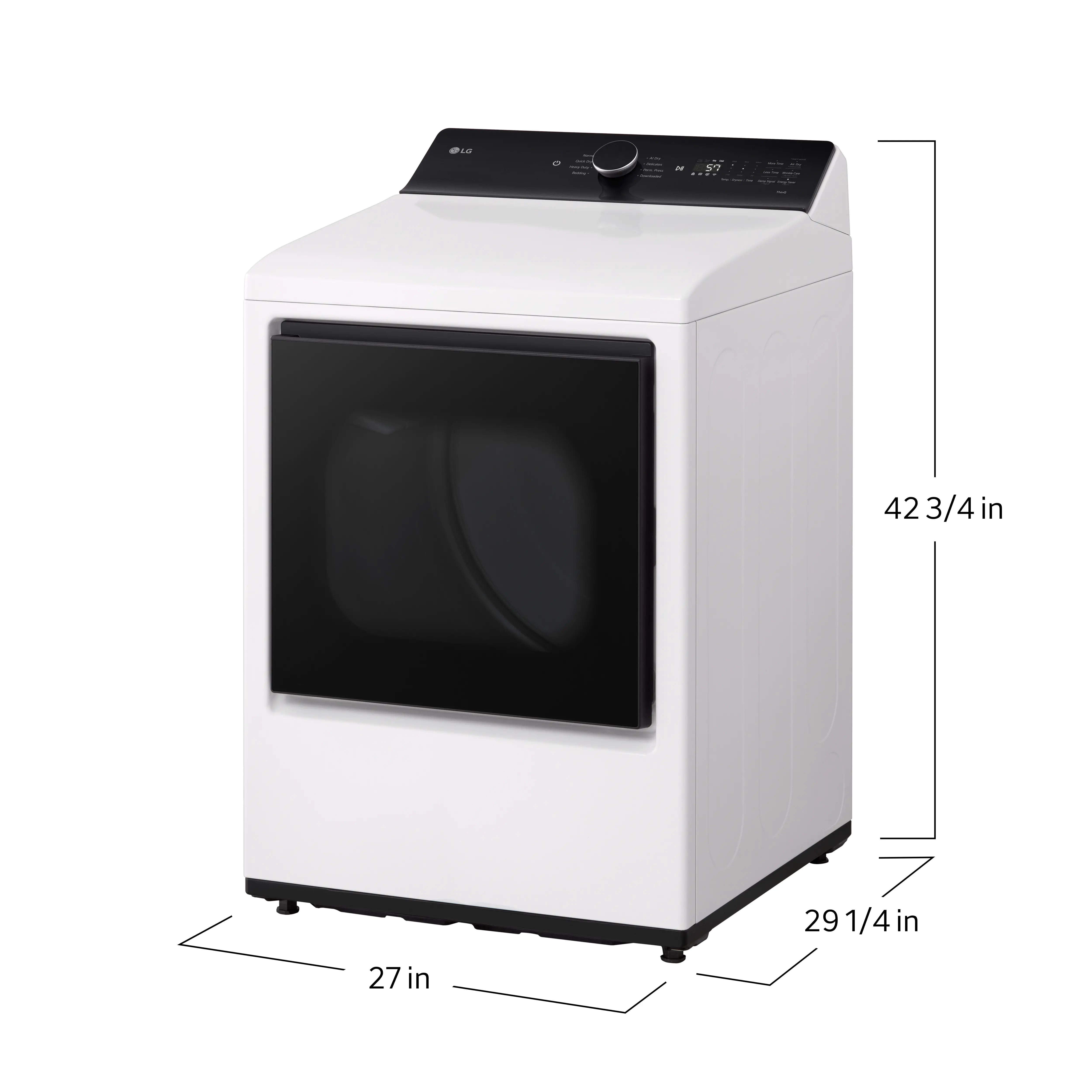 DLE8400WE LG 7.3 Cu Ft Electric Dryer - White-4
