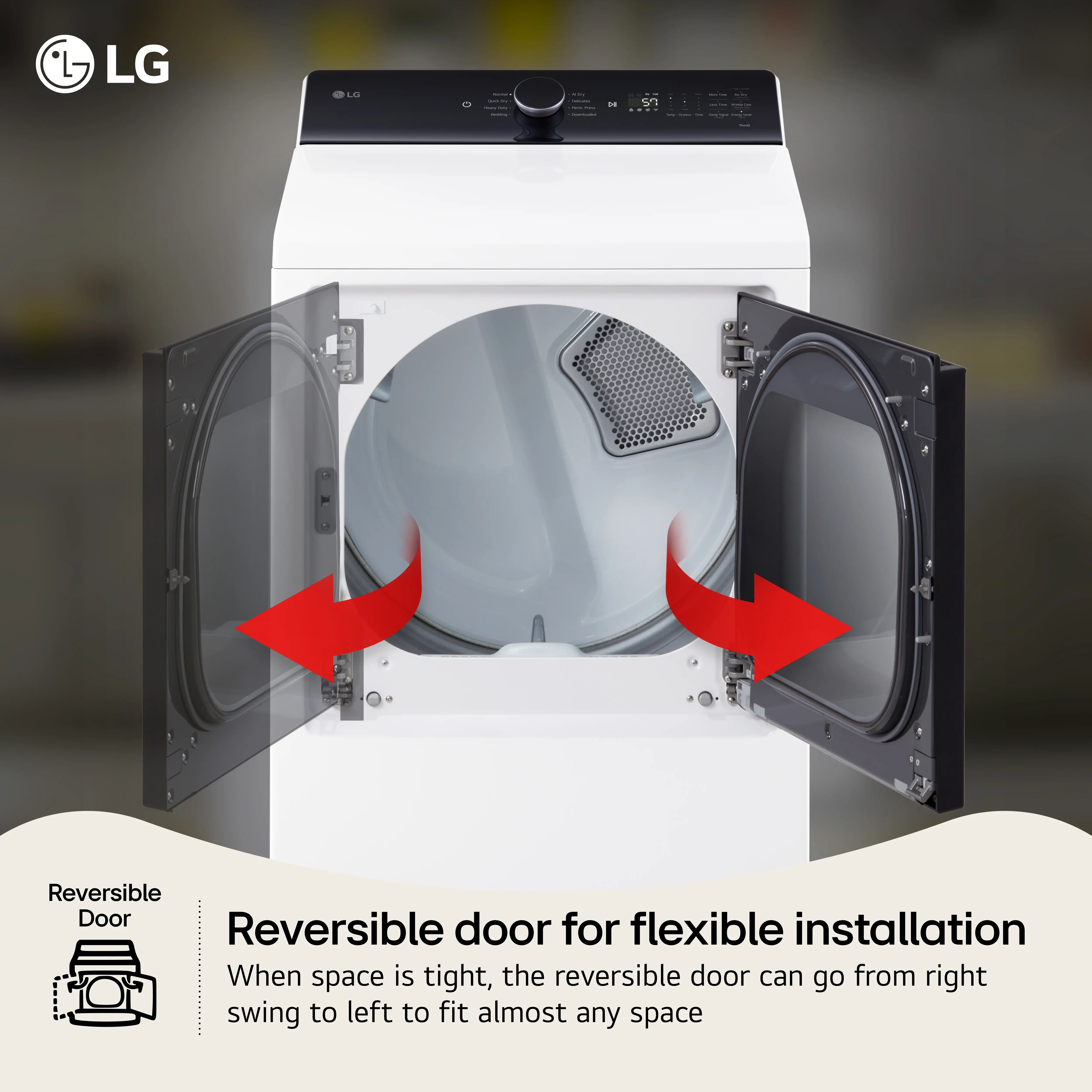DLE8400WE LG 7.3 Cu Ft Electric Dryer - White-5