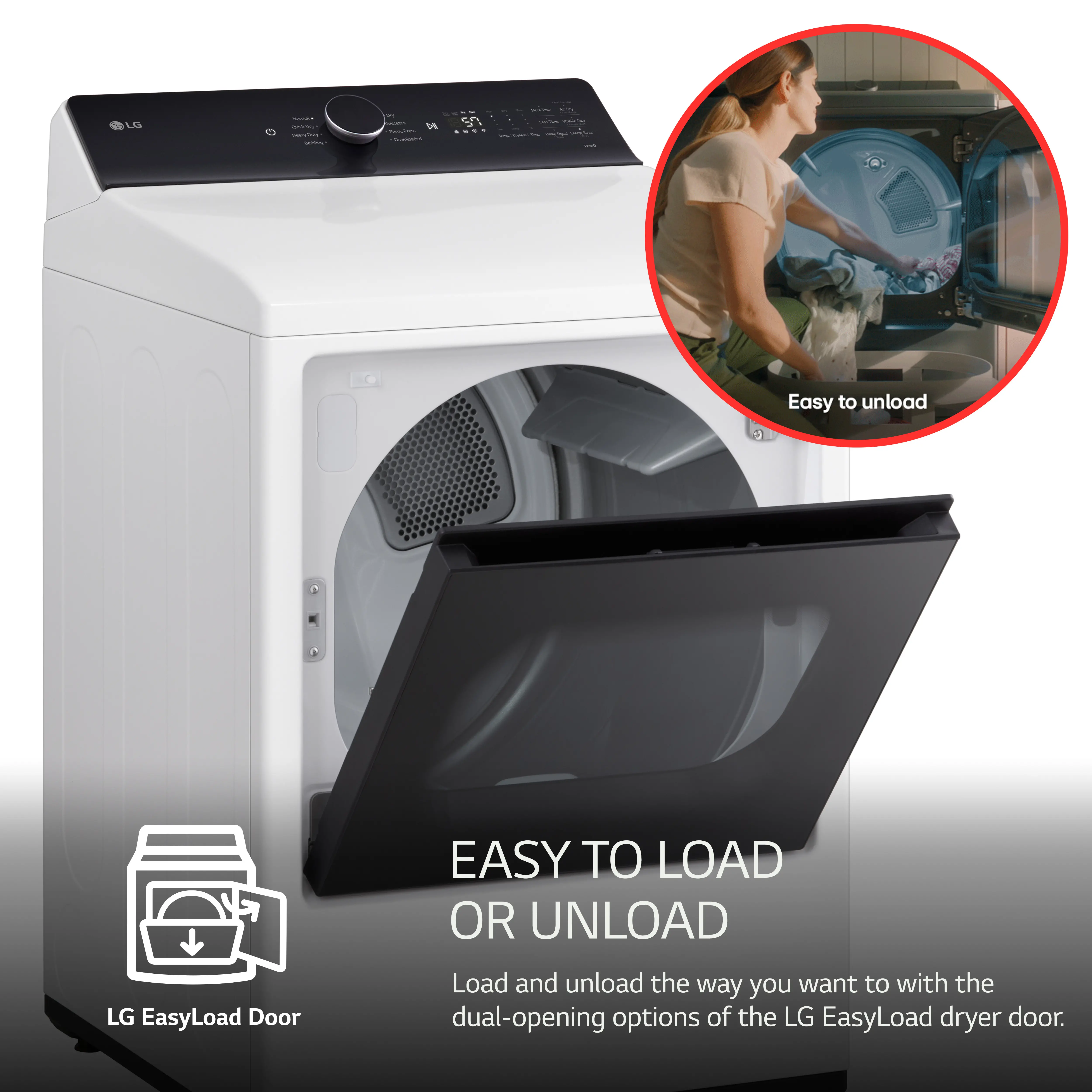 DLE8400WE LG 7.3 Cu Ft Electric Dryer - White-5
