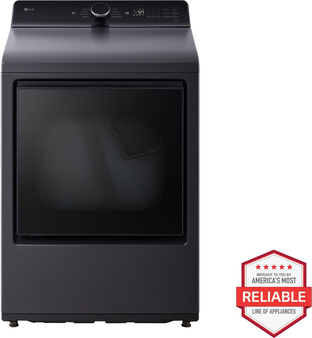 LG 7.3 Cu Ft Gas Dryer - Black