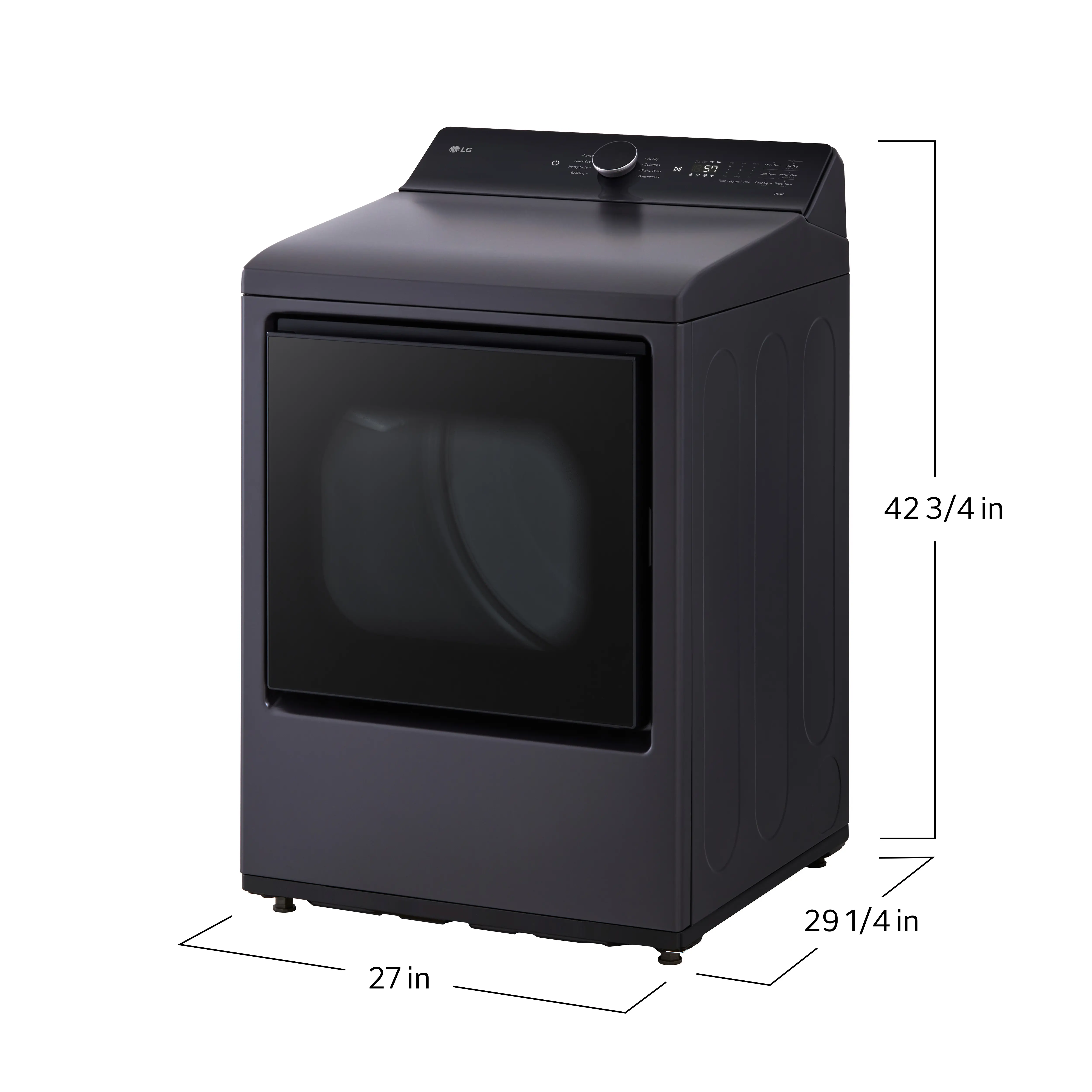DLG8401BE LG 7.3 Cu Ft Gas Dryer - Black-4
