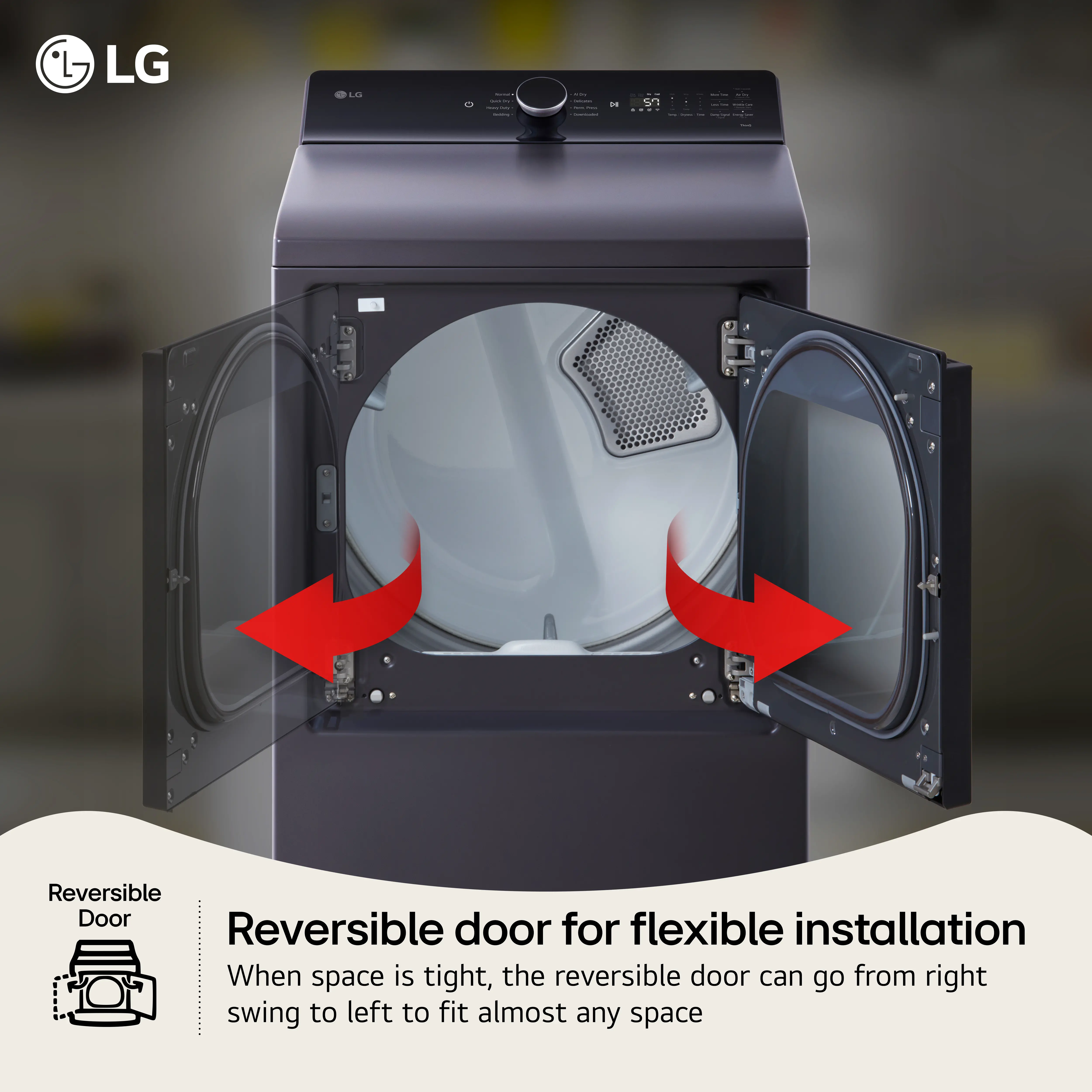 DLG8401BE LG 7.3 Cu Ft Gas Dryer - Black-5