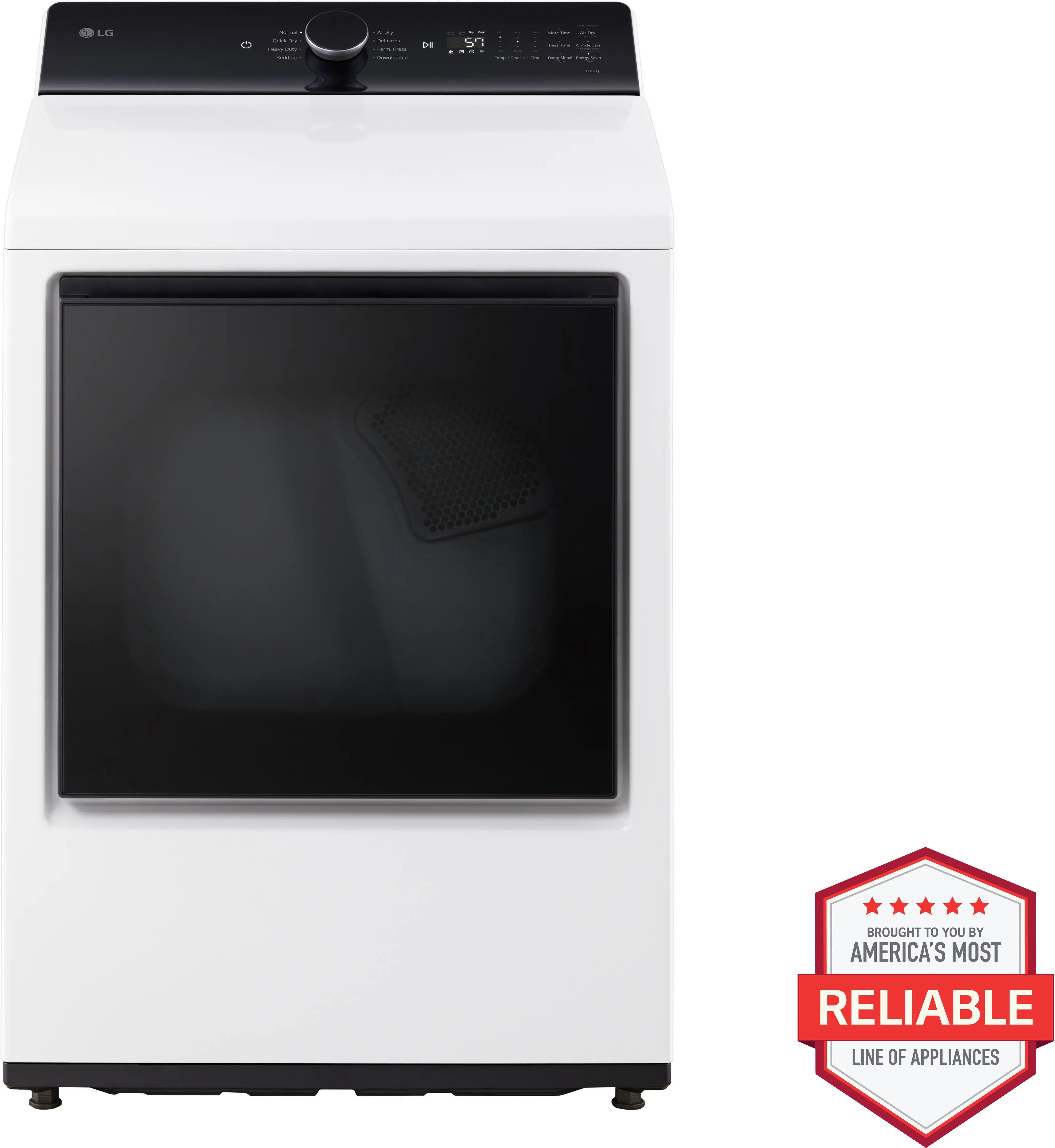 DLG8401WE LG 7.3 Cu Ft Gas Dryer - White-1