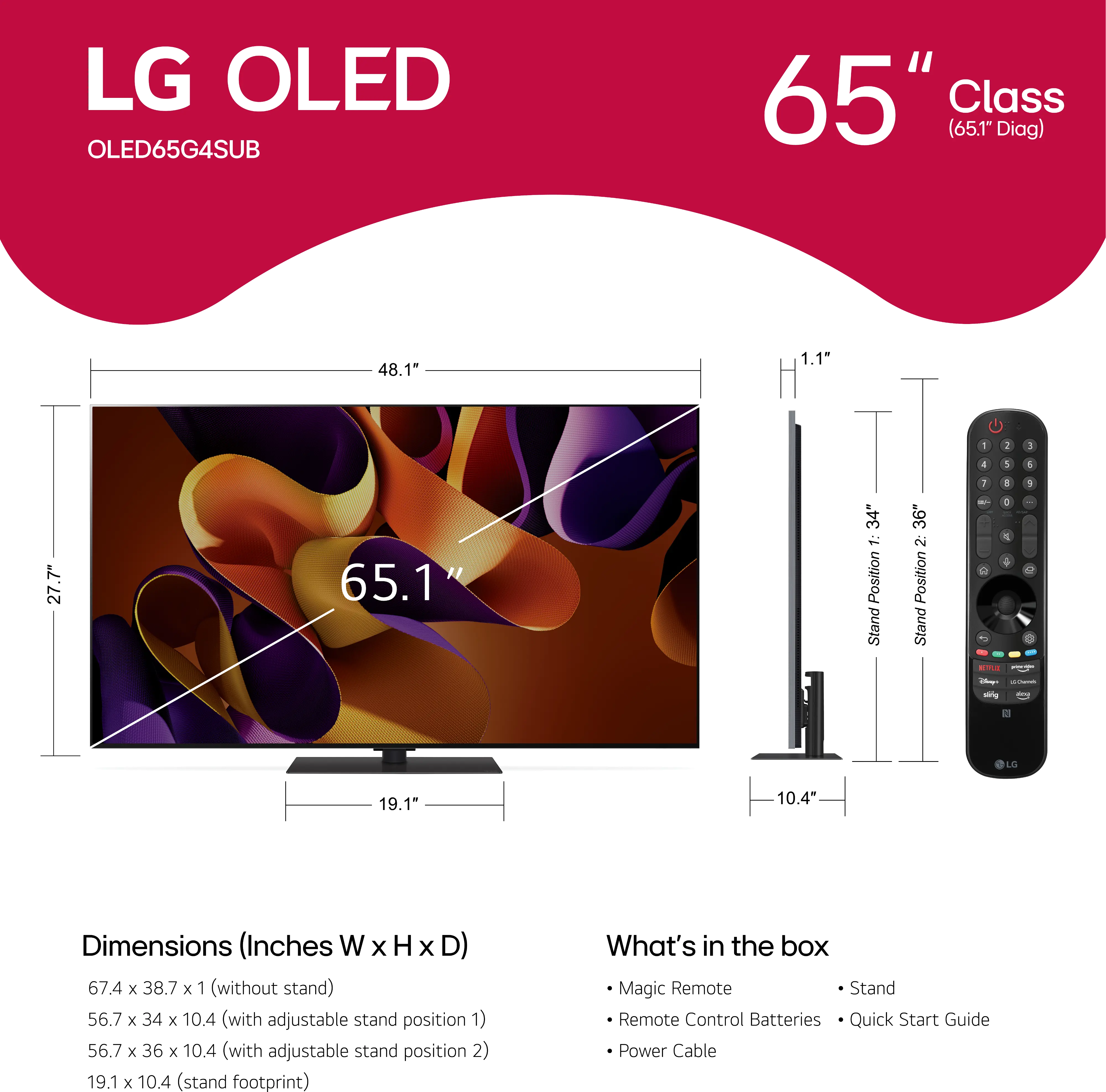OLED65G4SUB.AUS LG Evo G4 65  4K HDR Smart OLED TV-8