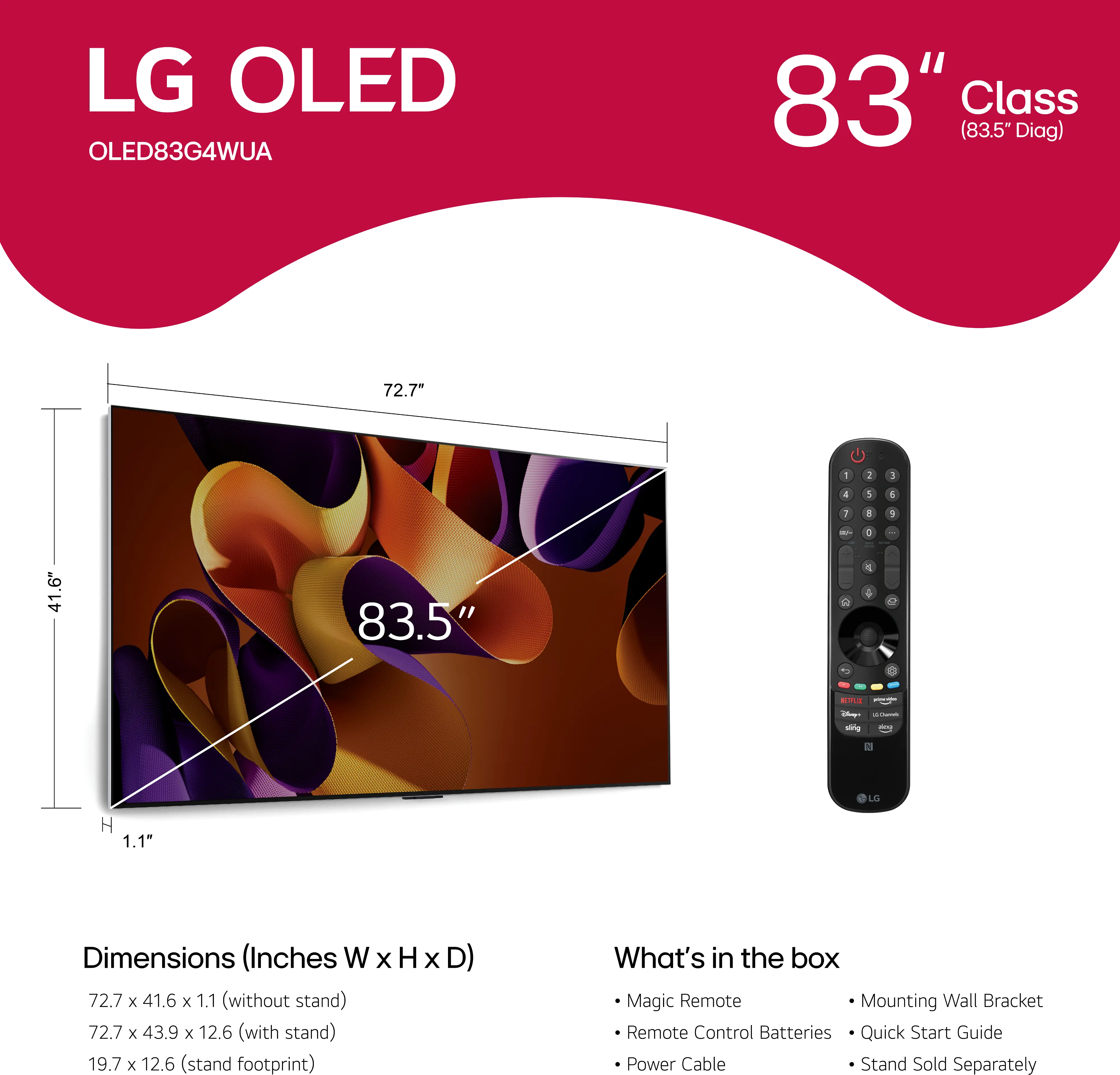 OLED83G4WUA.AUS LG Evo G4 83  4K HDR Smart OLED TV-16