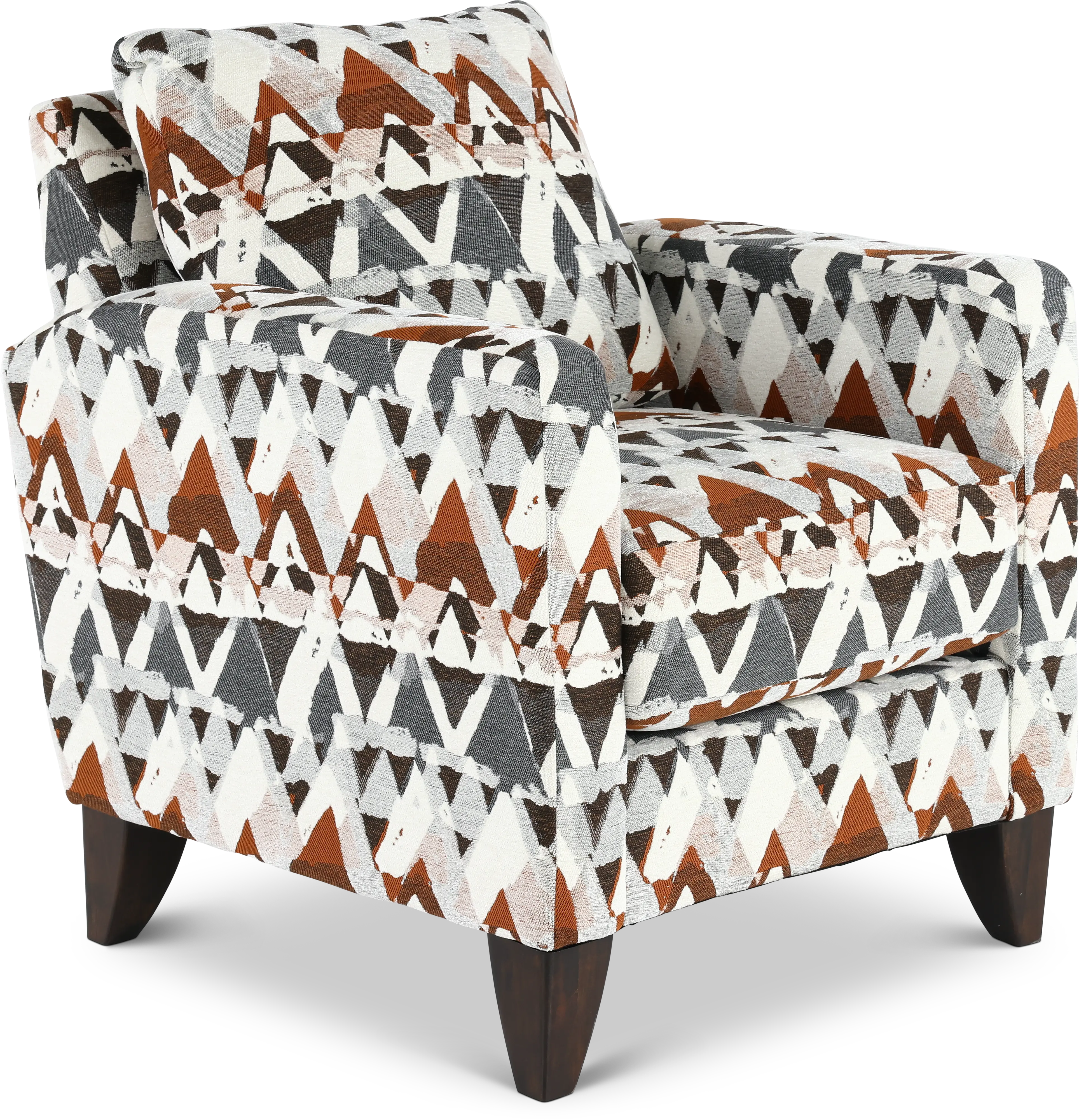 BTLCHA/MTNOAT Bryn Gray, Cream, and Orange Accent Chair-1
