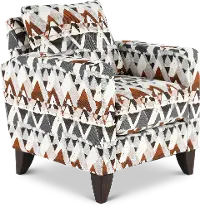 BTLCHA/MTNOAT Bryn Gray, Cream, and Orange Accent Chair