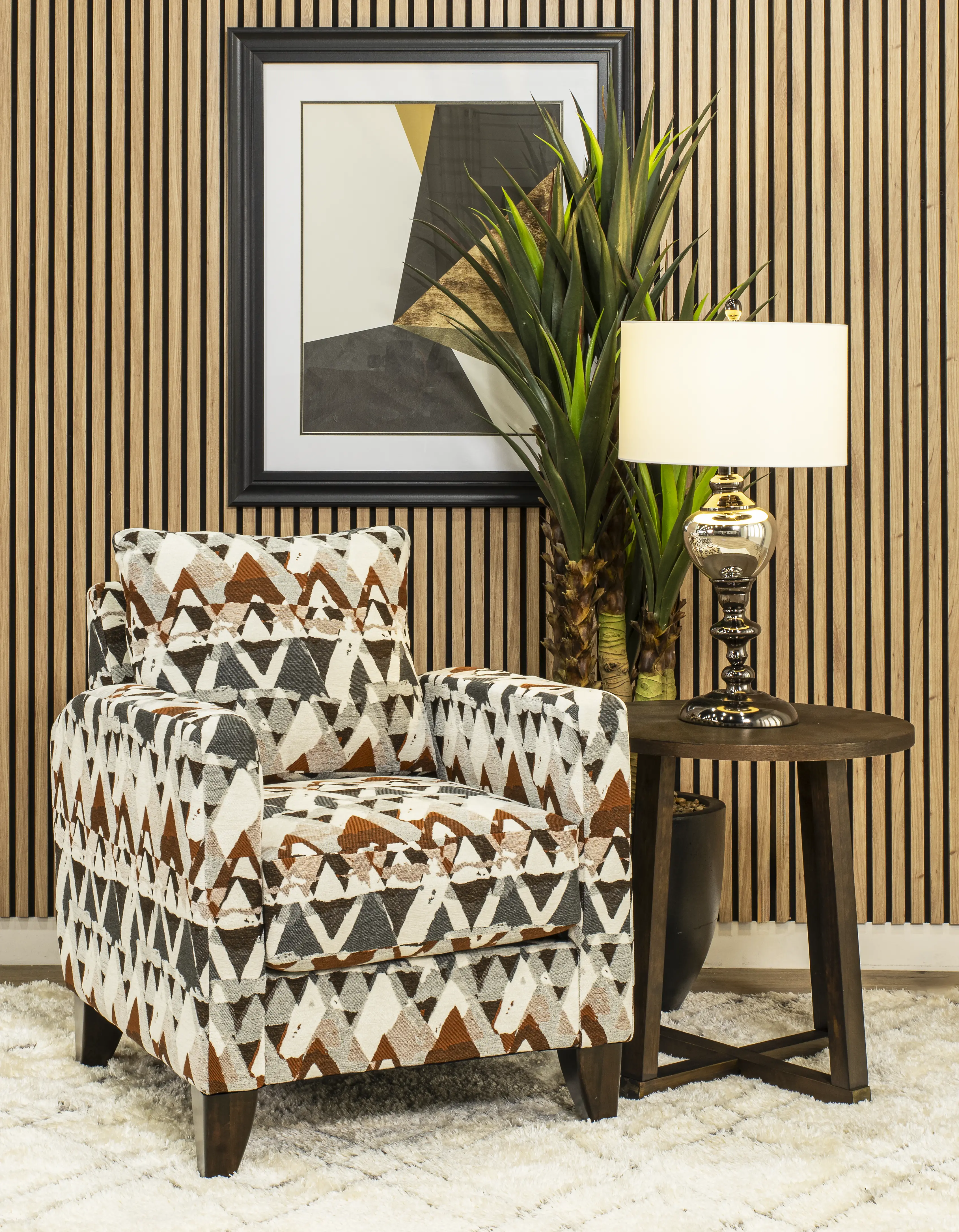 BTLCHA/MTNOAT Bryn Gray, Cream, and Orange Accent Chair-2