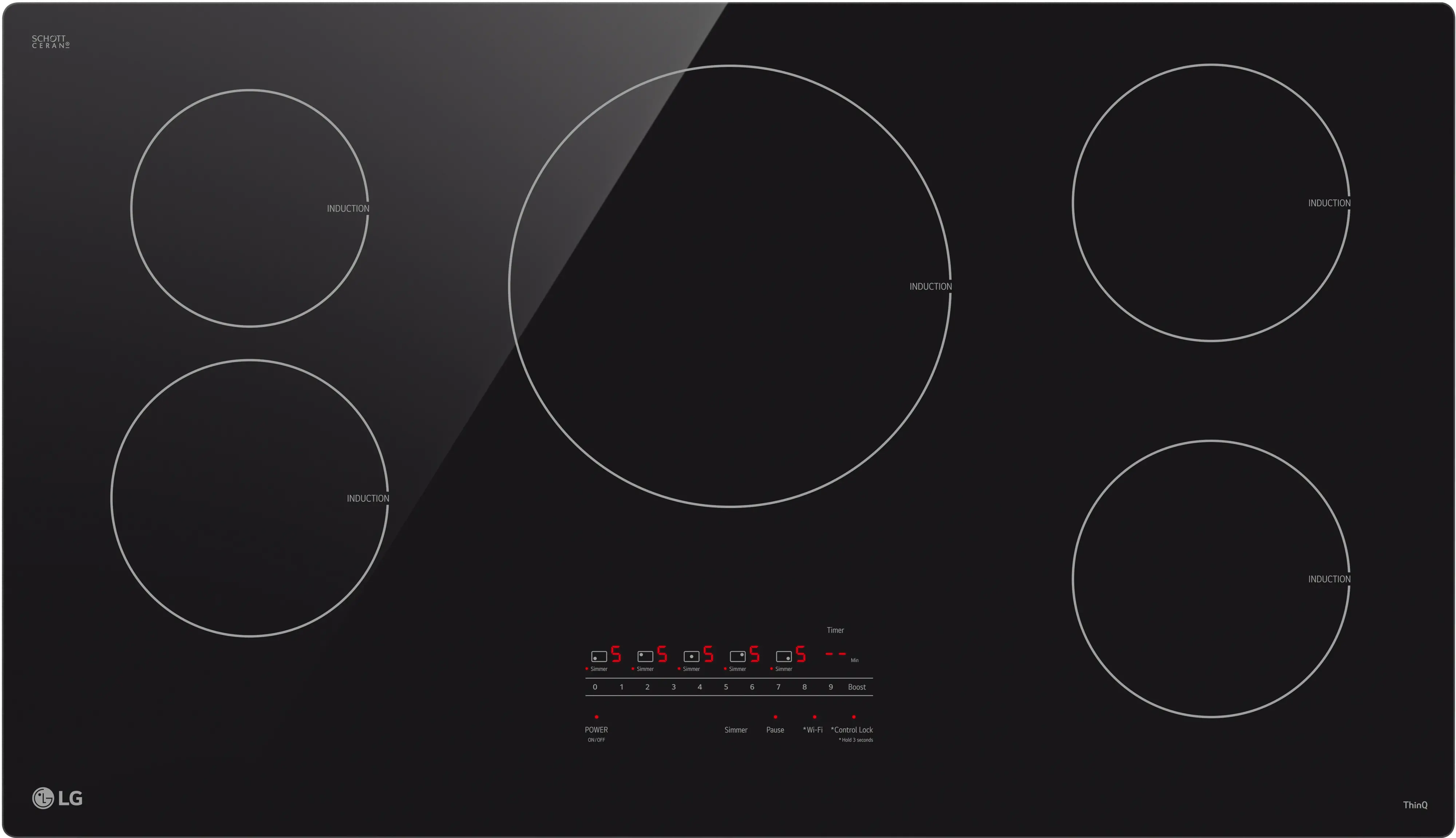 CBIH3613BE LG 36 Inch Induction Cooktop - Black Ceramic-3
