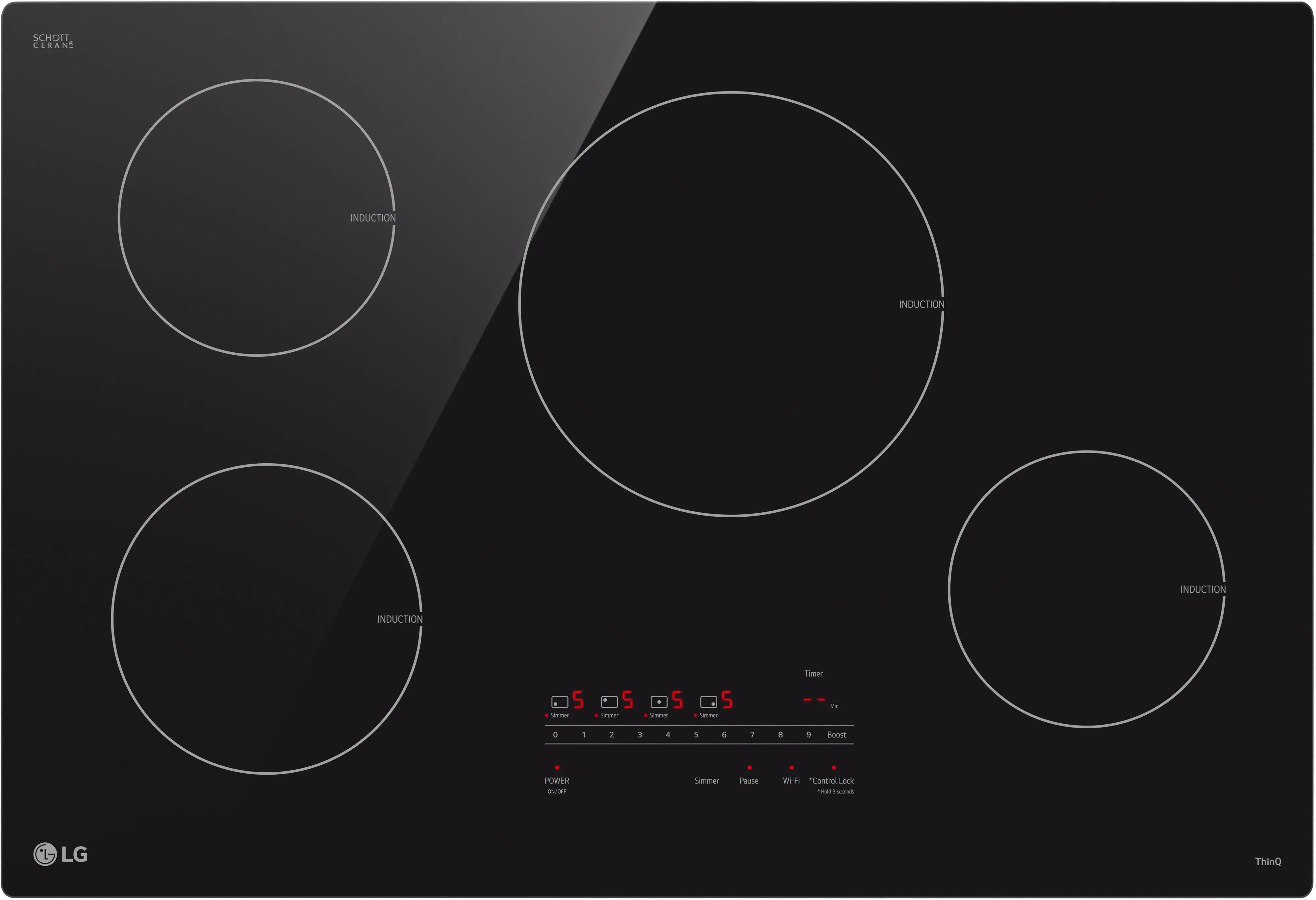 CBIH3013BE LG 30 Inch Induction Cooktop - Black Ceramic-5