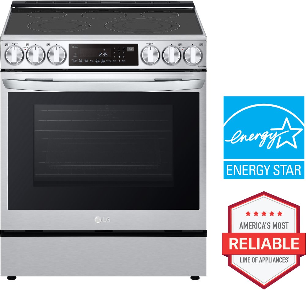 LG Electric Slide-In InstaView® Range with Air Fry and ProBake Convection® - Stainless Steel