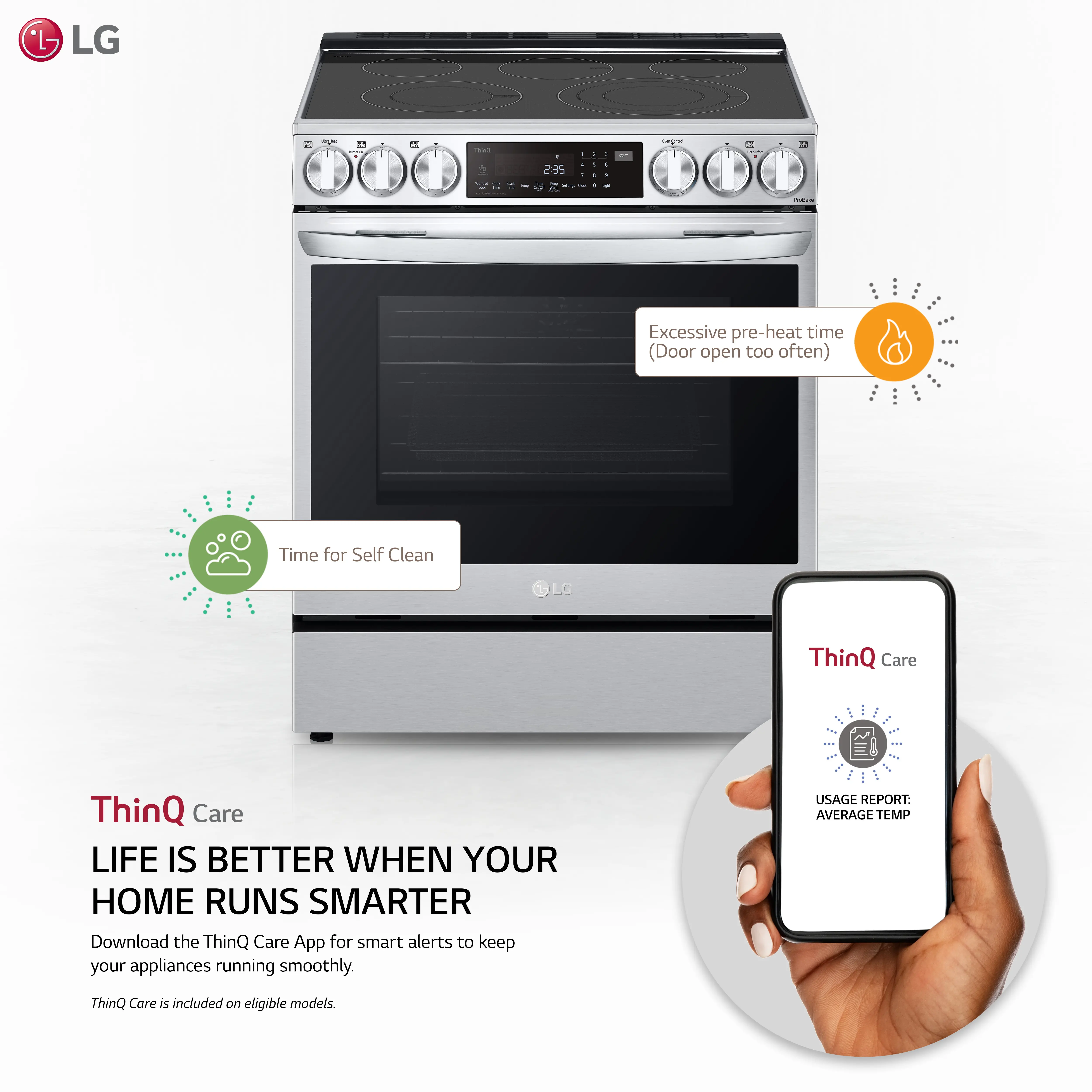 LSEL6335FE LG Electric Slide-In InstaView® Range with Air Fry and ProBake Convection® - Stainless Steel-5