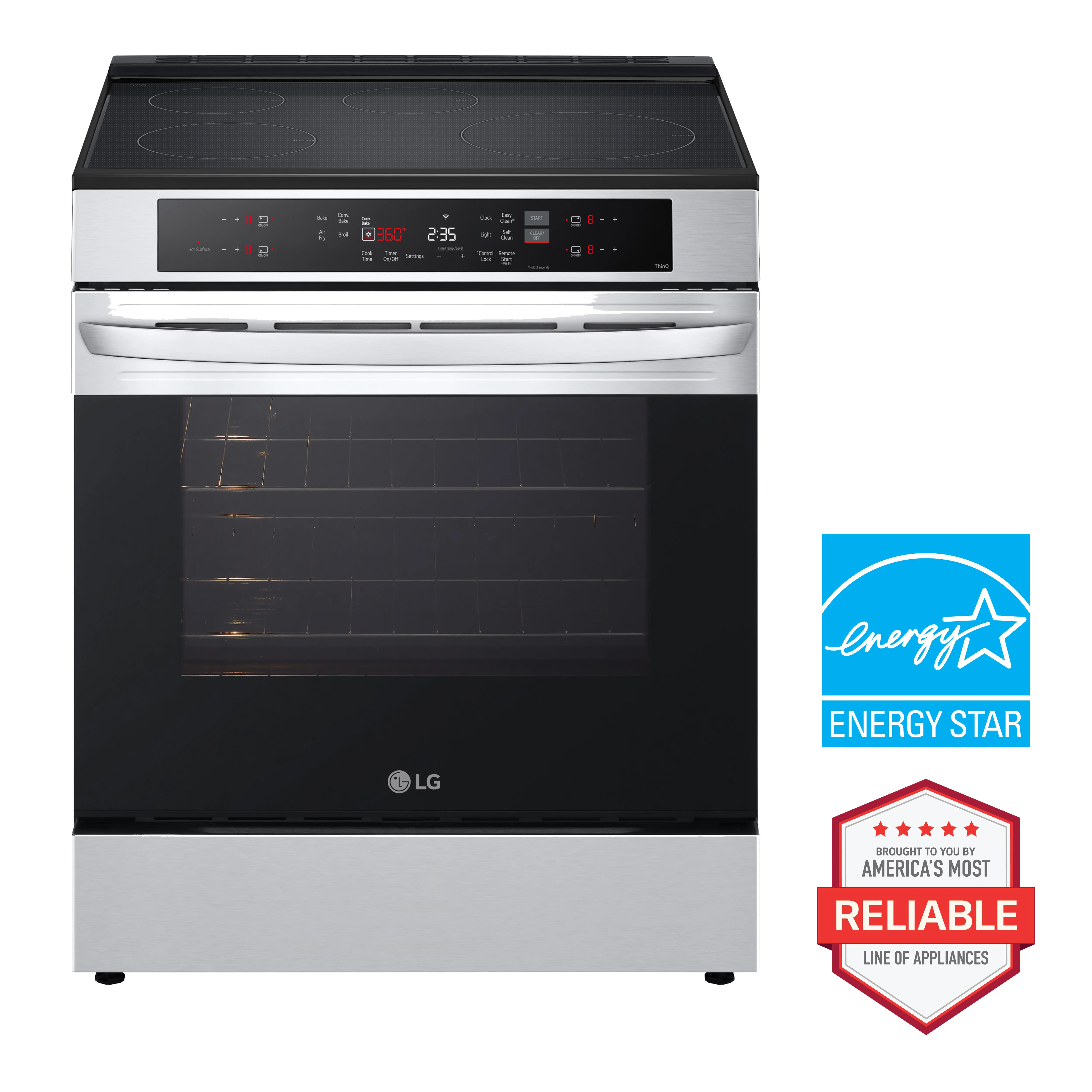 LSIL6332FE LG 6.3 Cu Ft Induction Range - Stainless Steel-2