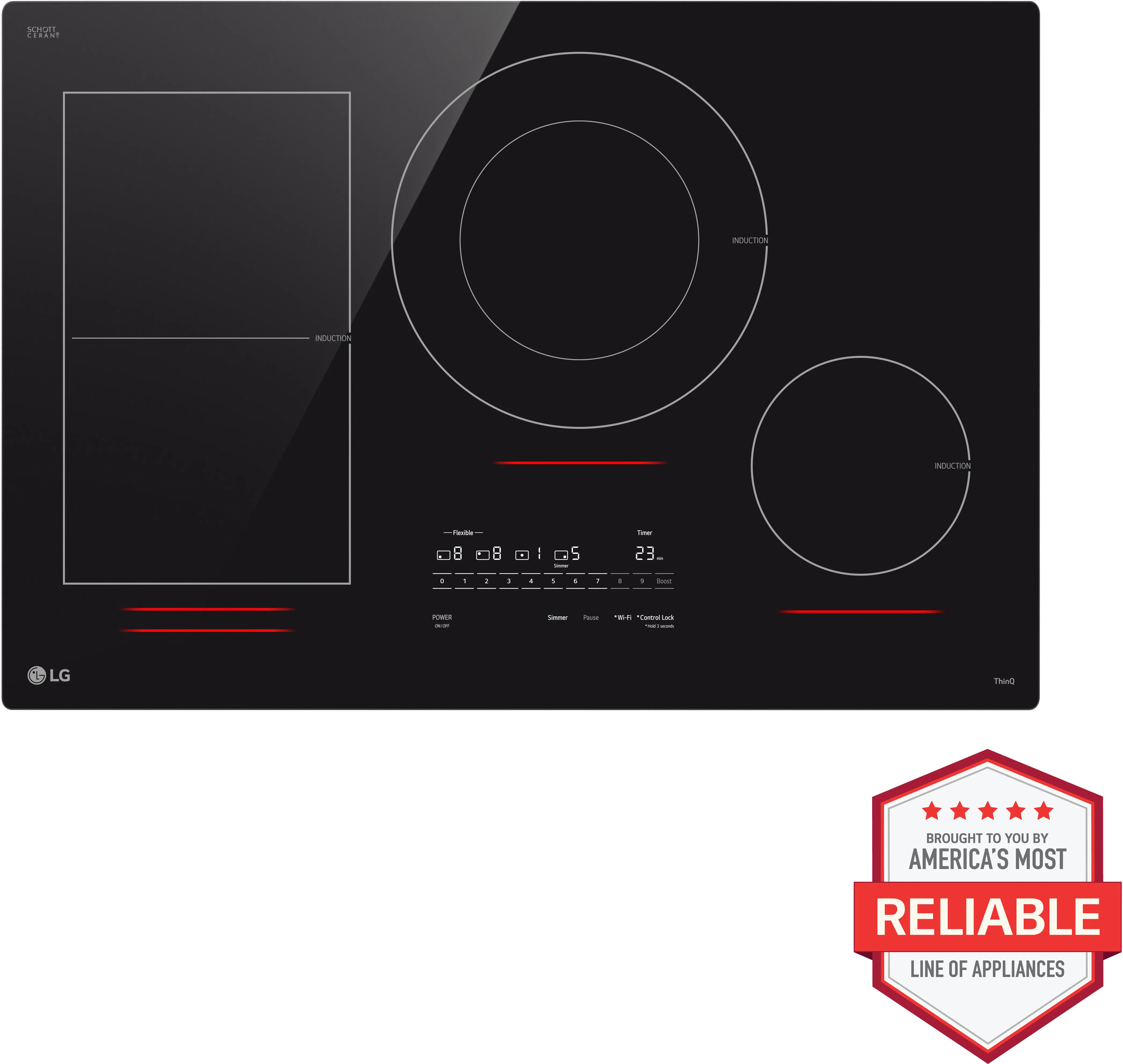 CBIH3017BE LG 30 Inch Induction Cooktop - Black-1