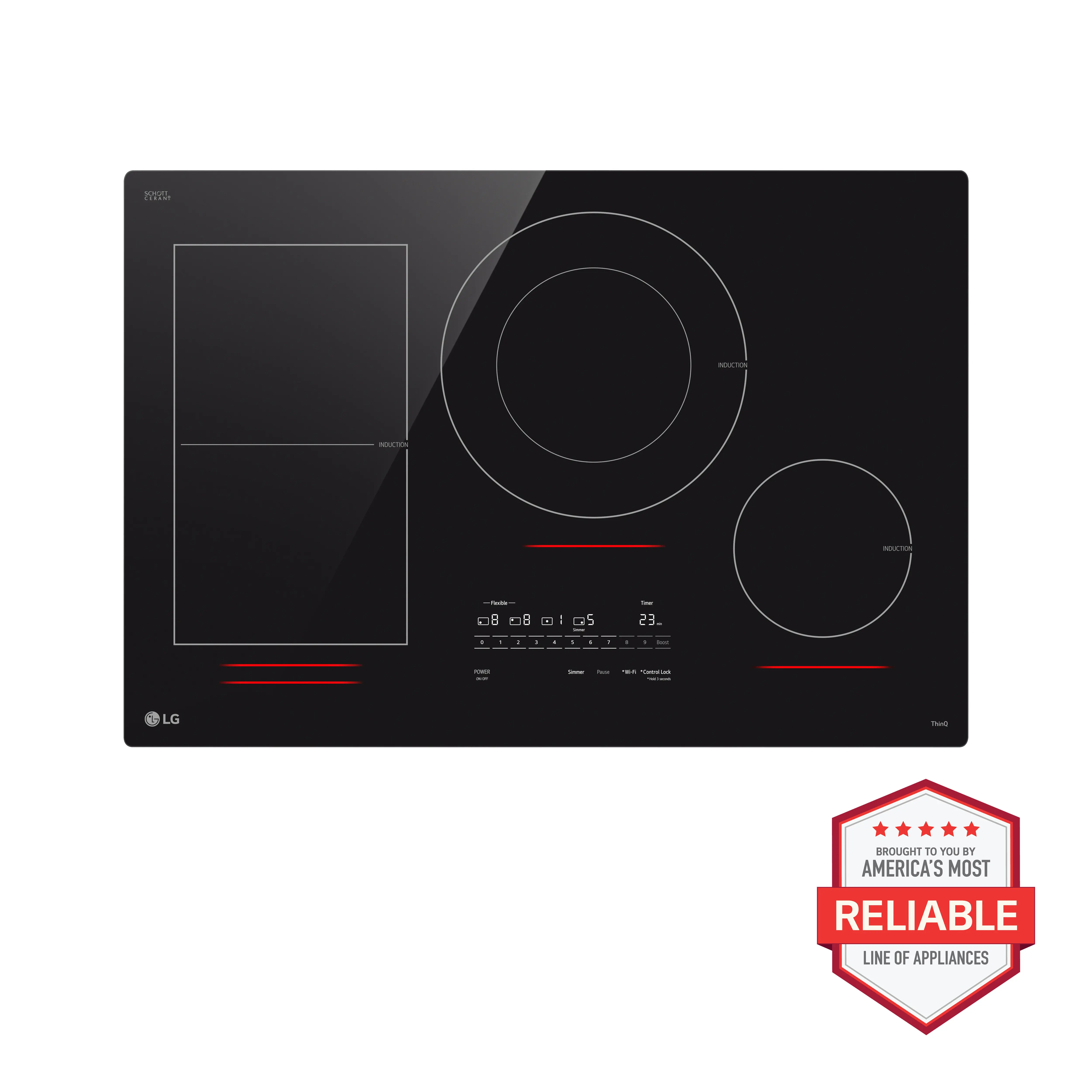 CBIH3017BE LG 30 Inch Induction Cooktop - Black-2