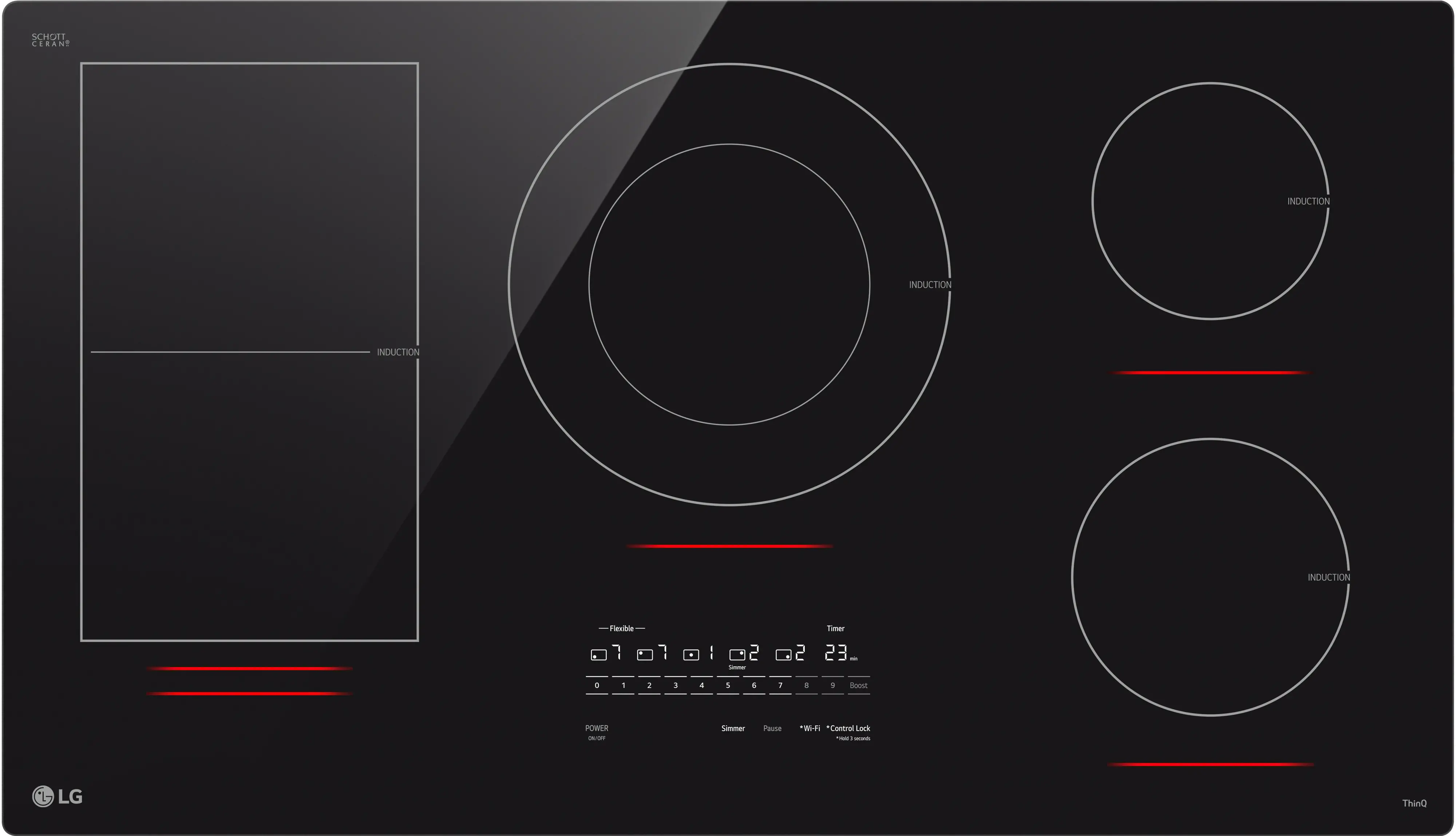 CBIH3617BE LG 36  Smart Induction Cooktop - Black-1