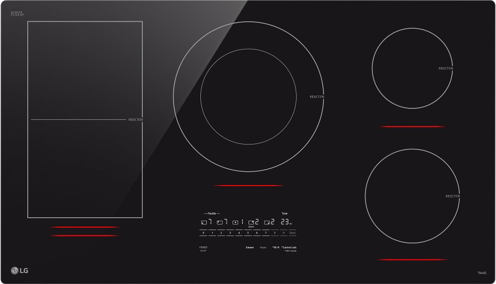 LG 36" Smart Induction Cooktop - Black