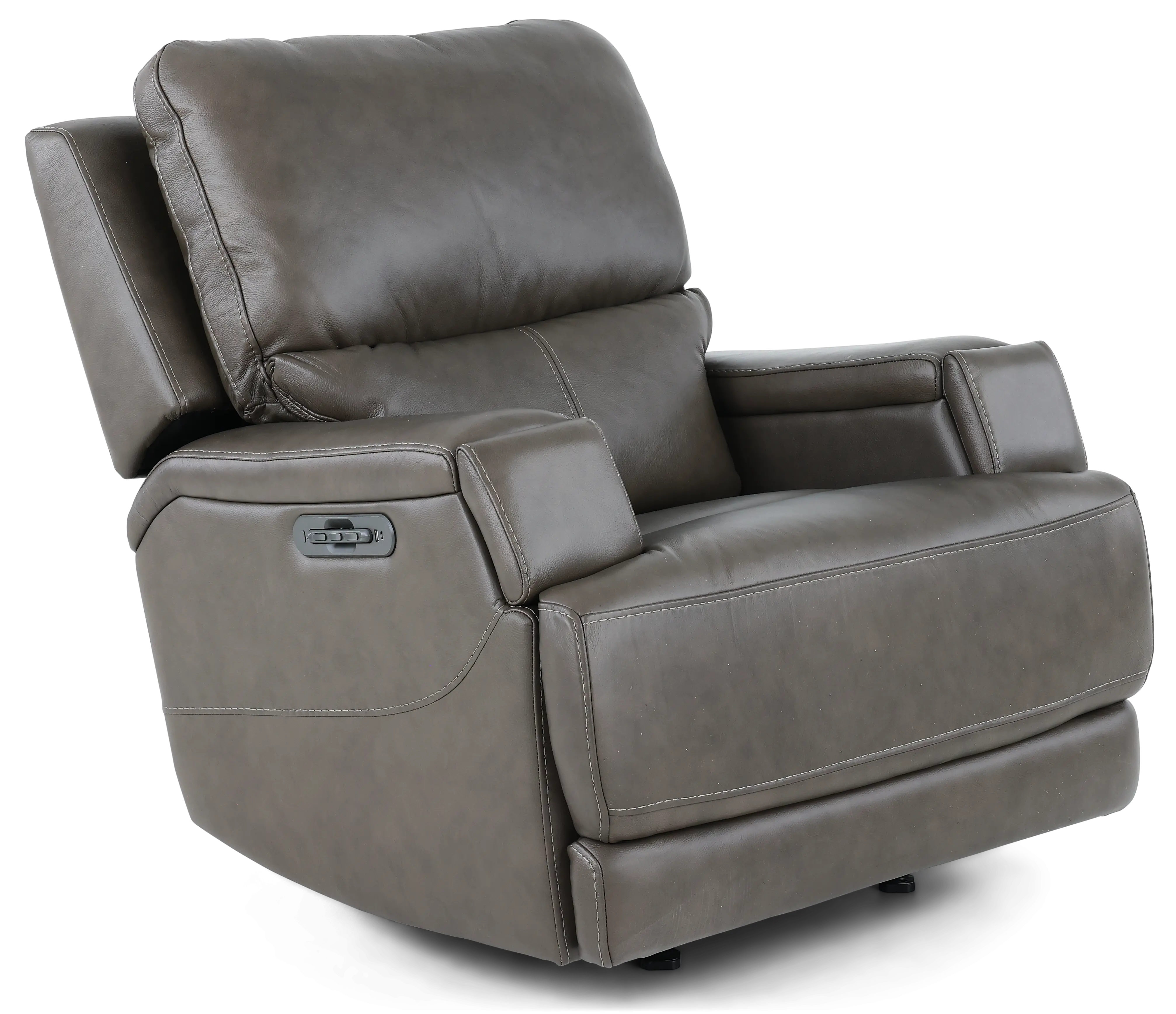 Rushton Lontra Brown Leather Power Rocker Recliner-1