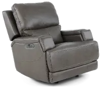 Rushton Lontra Brown Leather Power Rocker Recliner