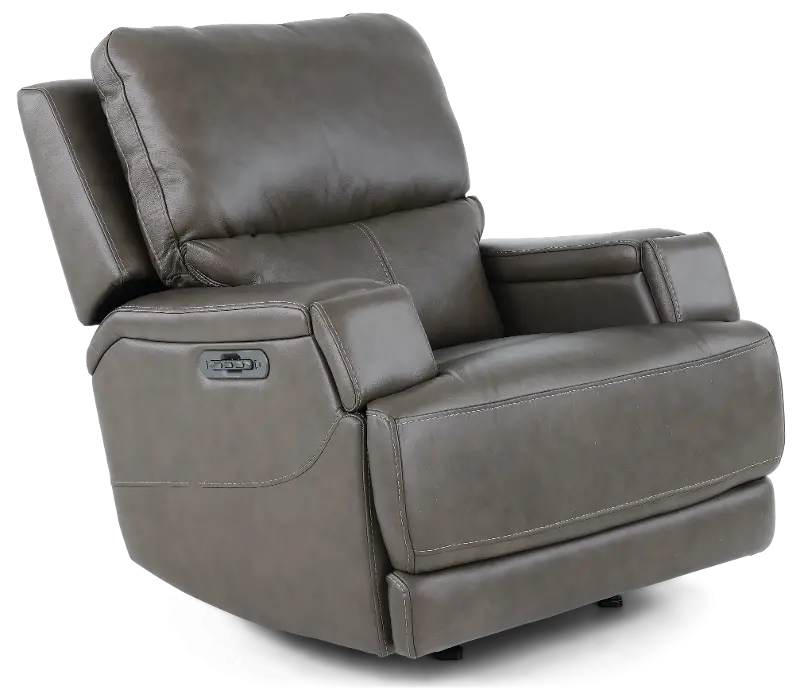 Rushton Lontra Brown Leather Power Rocker Recliner