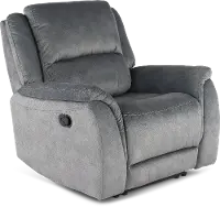 Aspen Steel Gray Manual Recliner