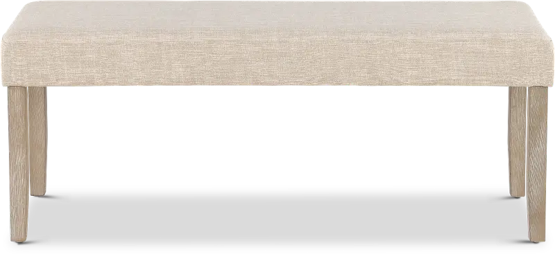 Nina Beige Upholstered Dining Bench