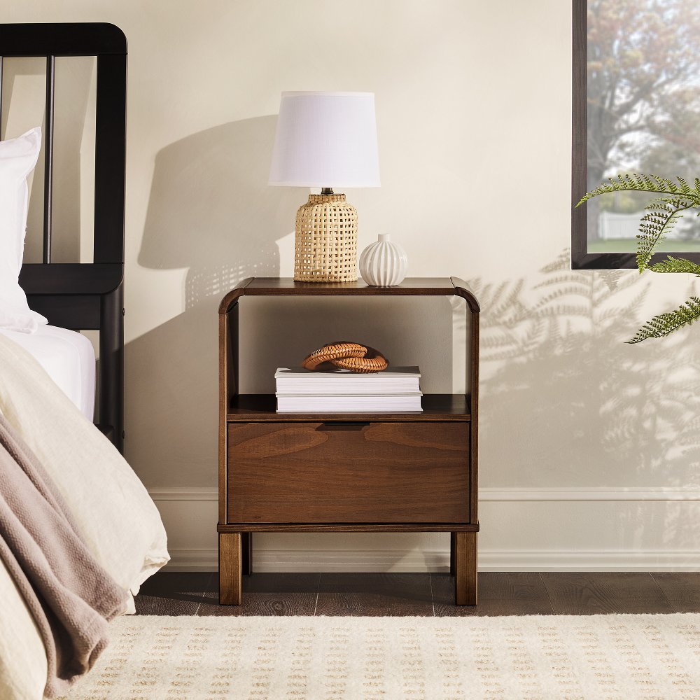 Elias Brown Rounded Edge Nightstand