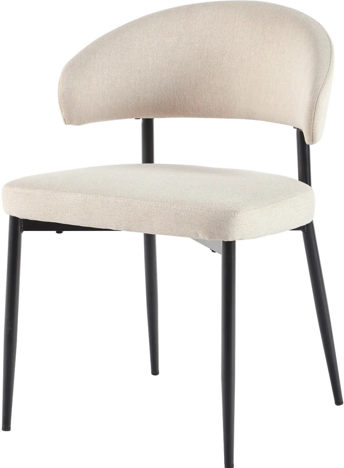 ALSD1EIV Alexis Ivory Curved Back Dining Chair - Set of 2-1