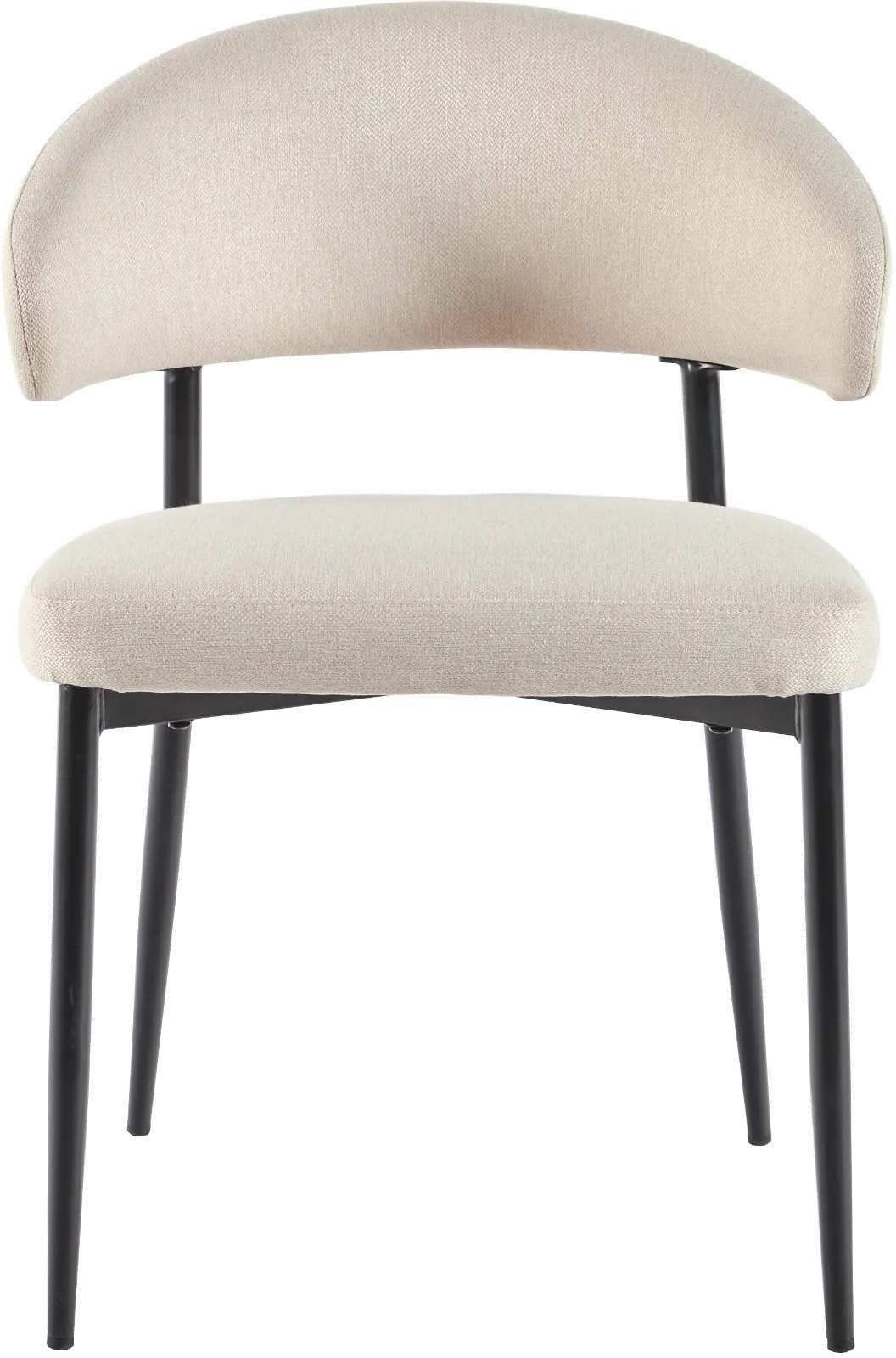 ALSD1EIV Alexis Ivory Curved Back Dining Chair - Set of 2-3