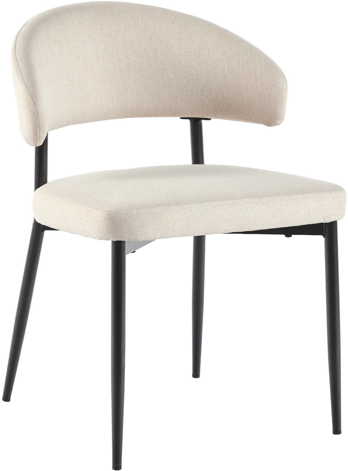 ALSD1EIV Alexis Ivory Curved Back Dining Chair - Set of 2-4
