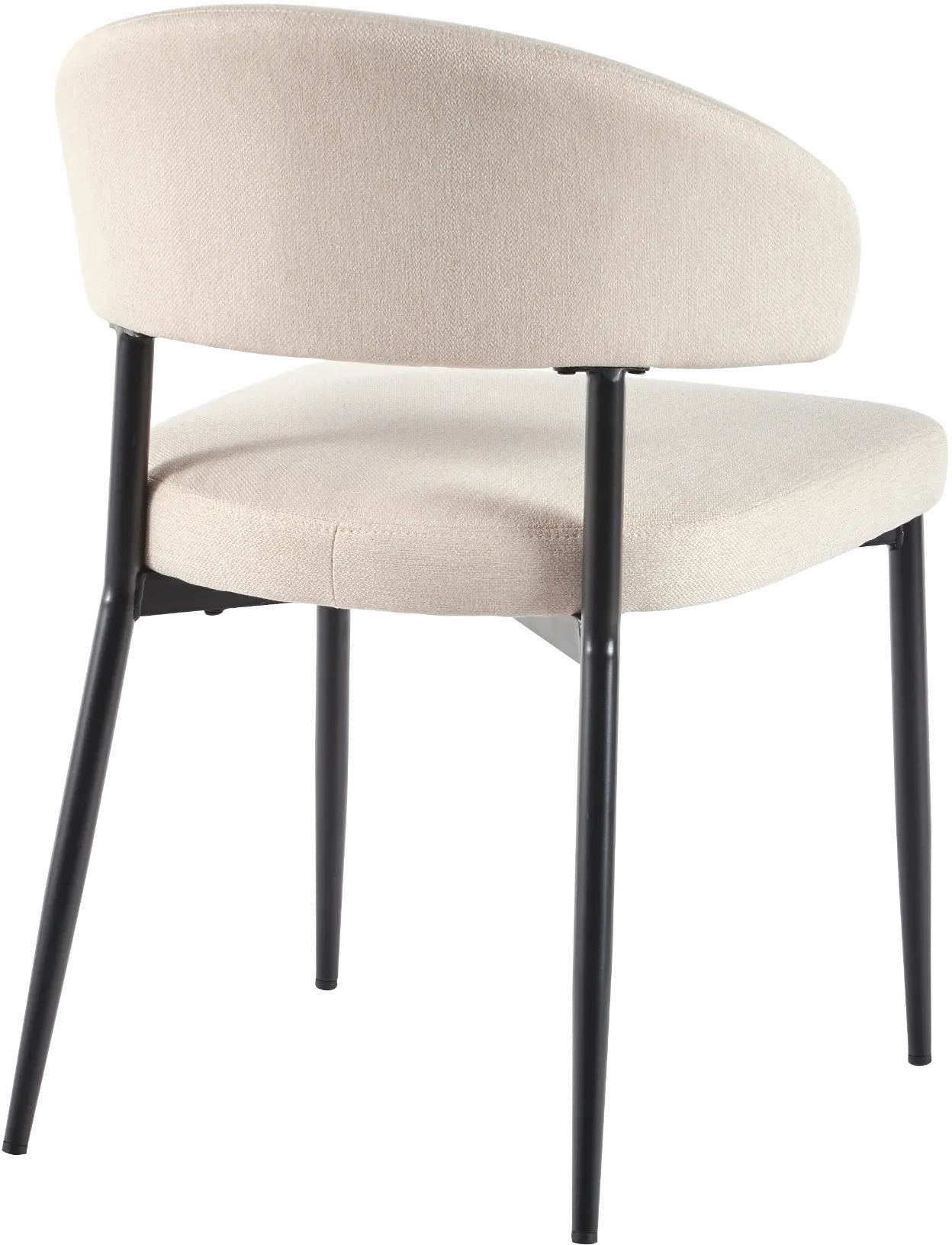 ALSD1EIV Alexis Ivory Curved Back Dining Chair - Set of 2-5