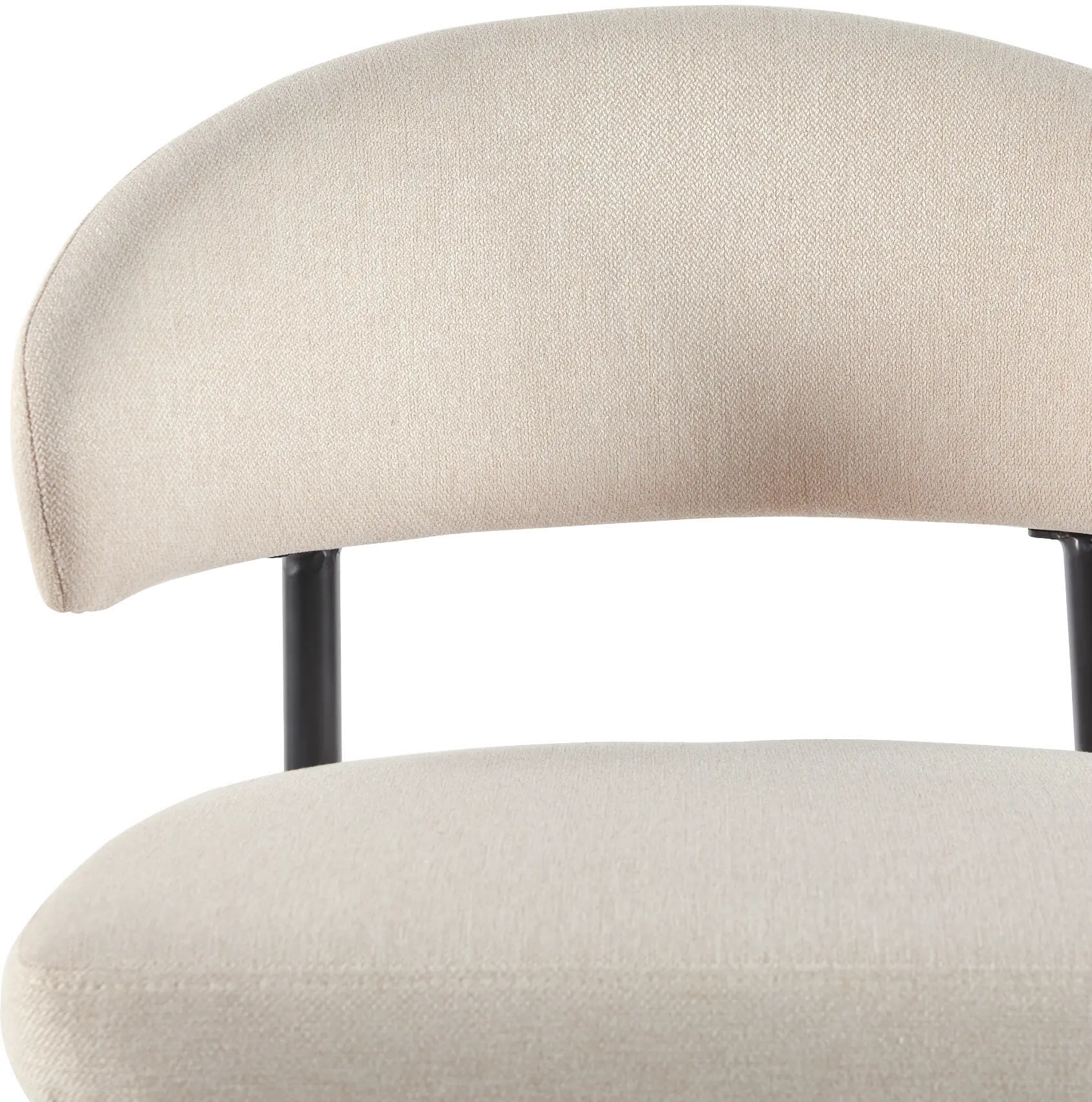ALSD1EIV Alexis Ivory Curved Back Dining Chair - Set of 2-6