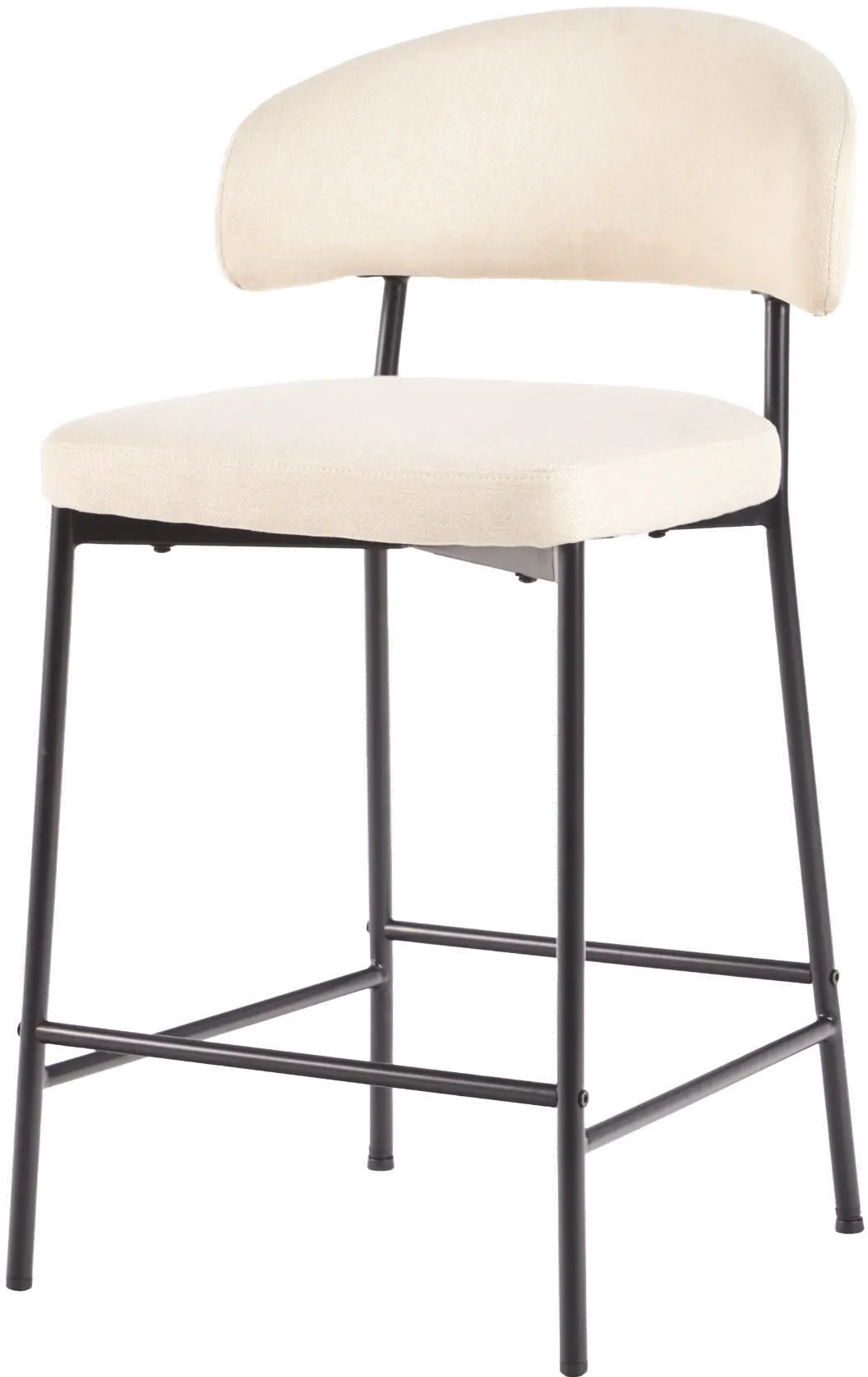 ALSD7DIV Alexis Ivory Curved Back Counter Height Stool - Set of 2-1